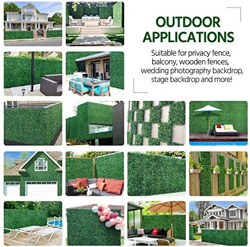 Yaheetech Artificial Boxwood Wall Panels 12PCS