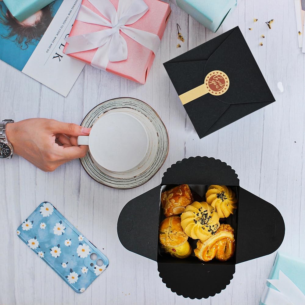 WEWILUCK Small Black Gift Boxes 10PCS