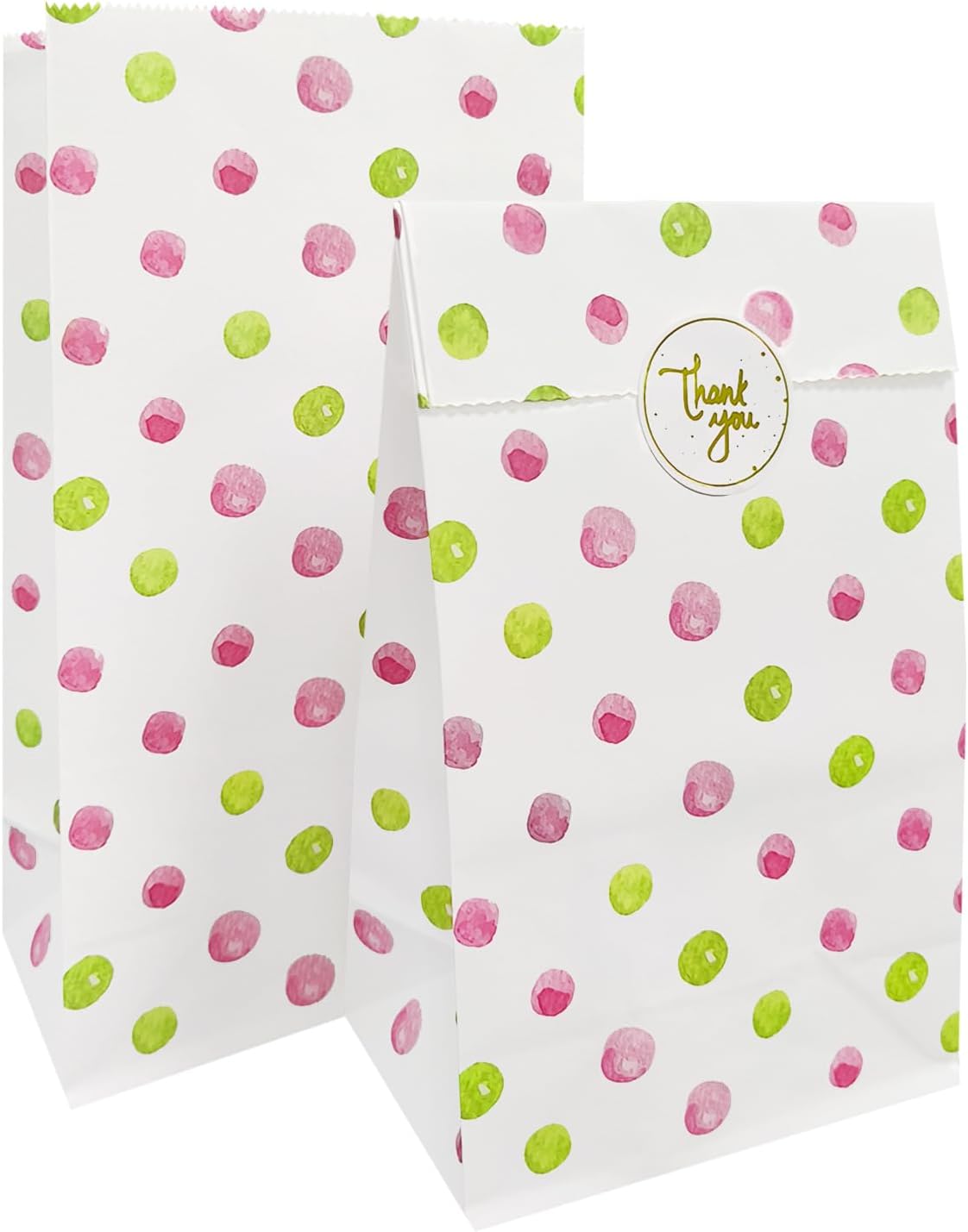 OFIHANLY 48Pcs Polka Dots Gift Bags for Kids Birthday Party