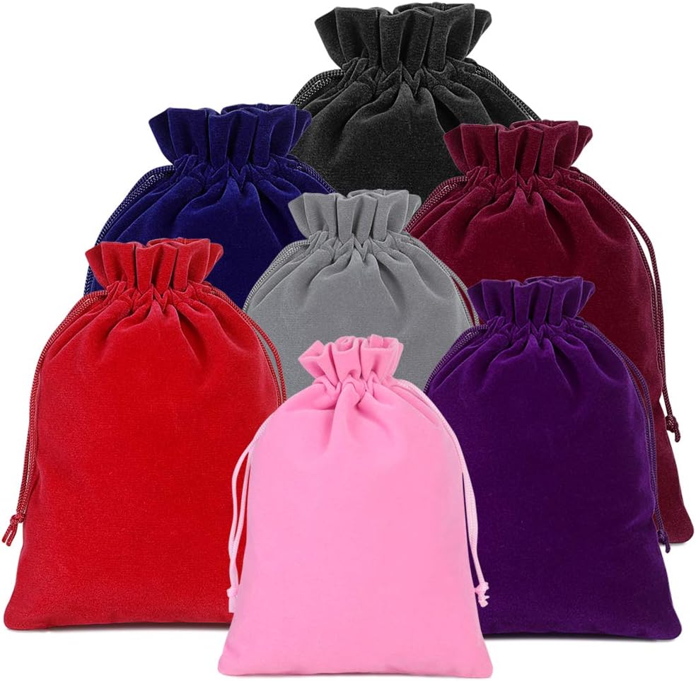 Lucky Monet Velvet Drawstring Bags for Gifts and Jewelry