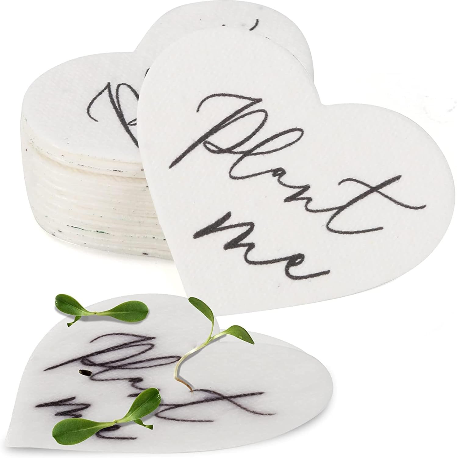 Mixrug 50 Plantable Wildflower Paper Heart Shaped Babyshower Favors