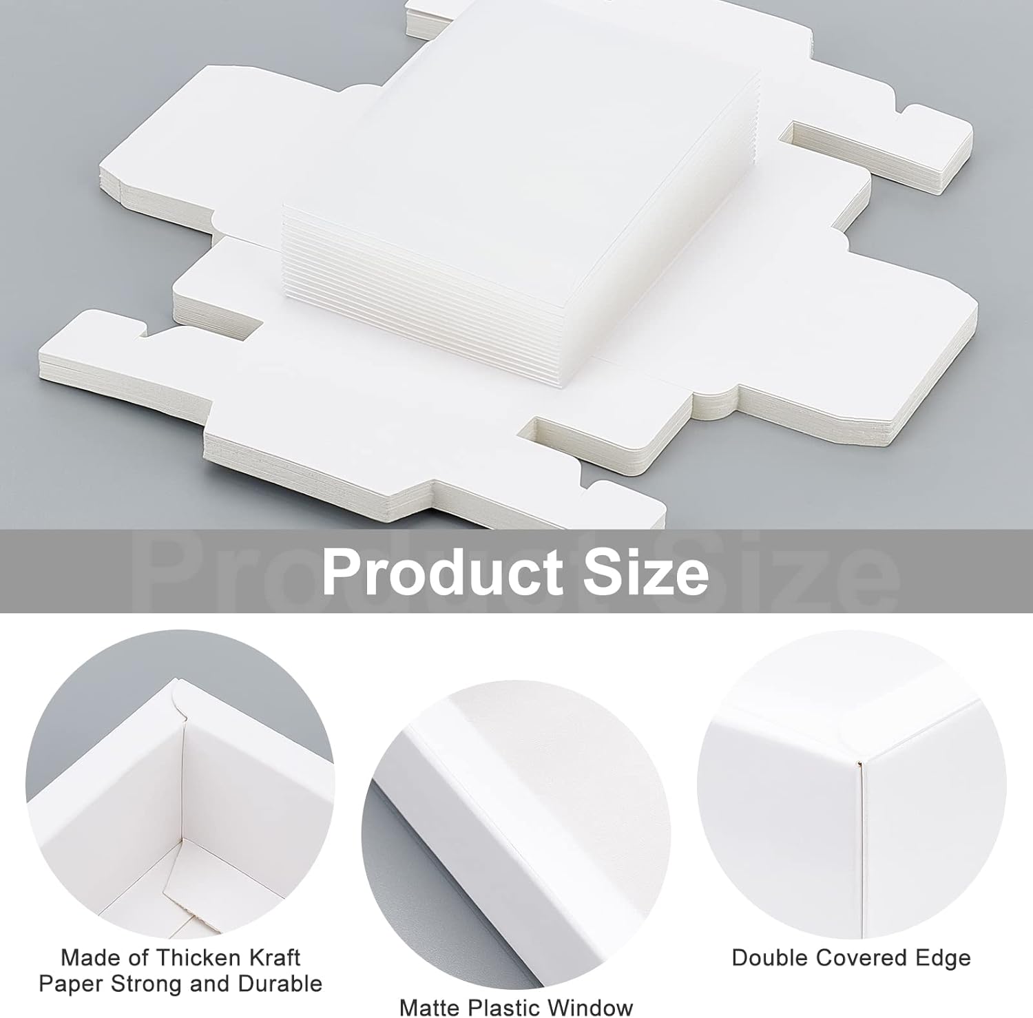 BENECREAT 16 Pack Clear Frosted PVC Gift Boxes