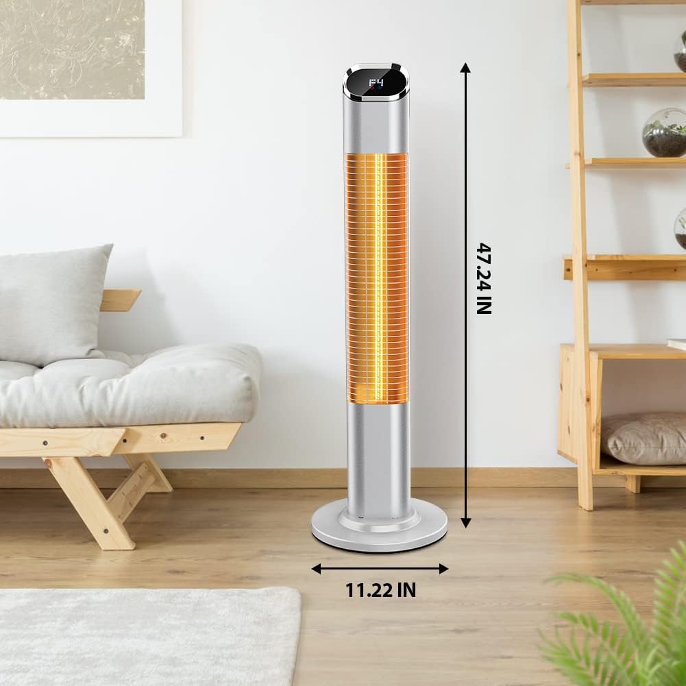 PATIOBOSS Electric Space Heater with Remote and 24H Timer