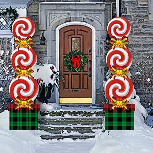 Queekay Christmas Candy Decorations Outdoor Set