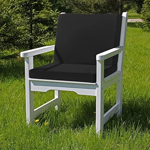 GUEGLSA Outdoor Cushion Covers 22x22x4 Set of 2 Black