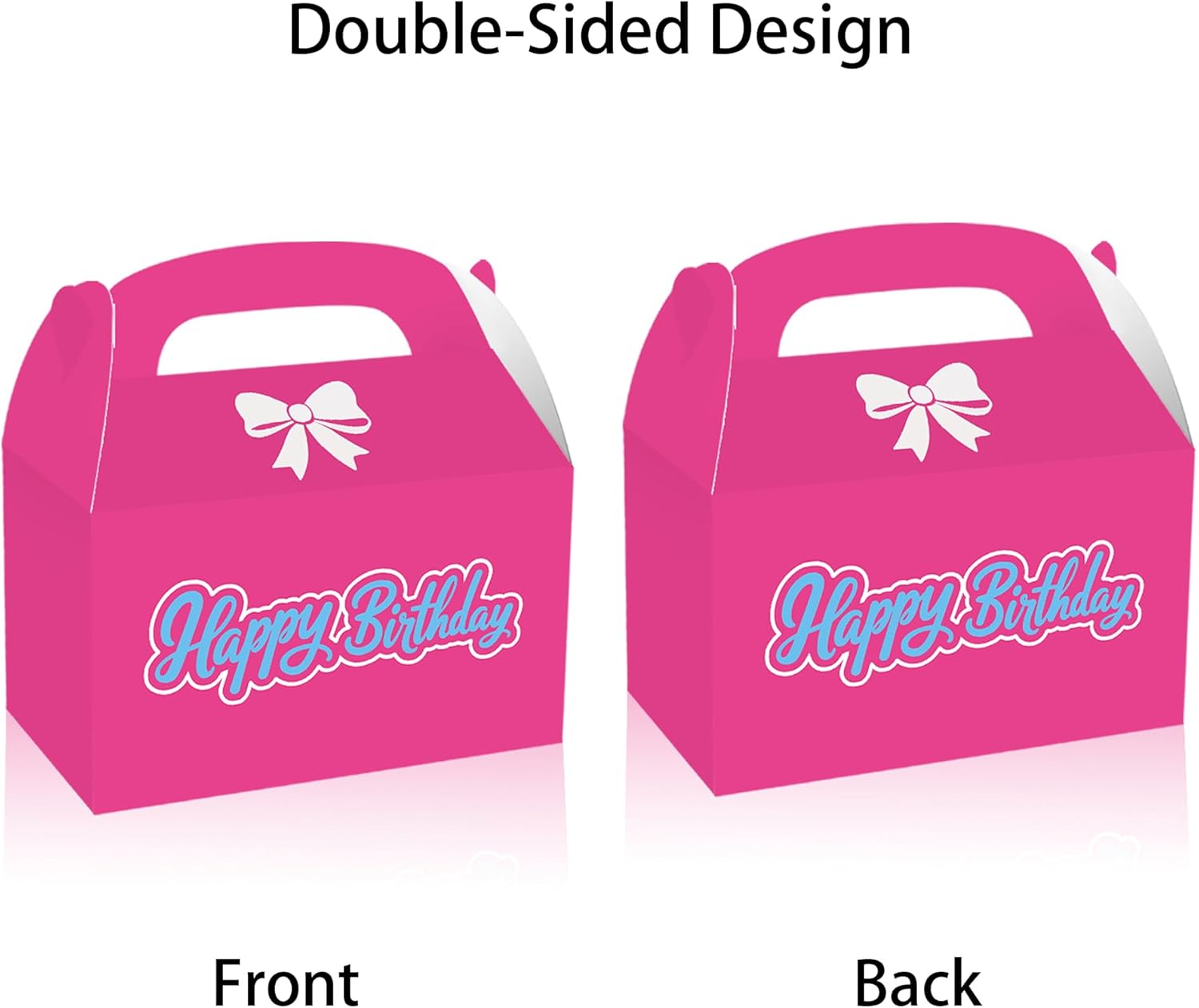 16 Pink Party Favor Treat Boxes for Birthday Parties