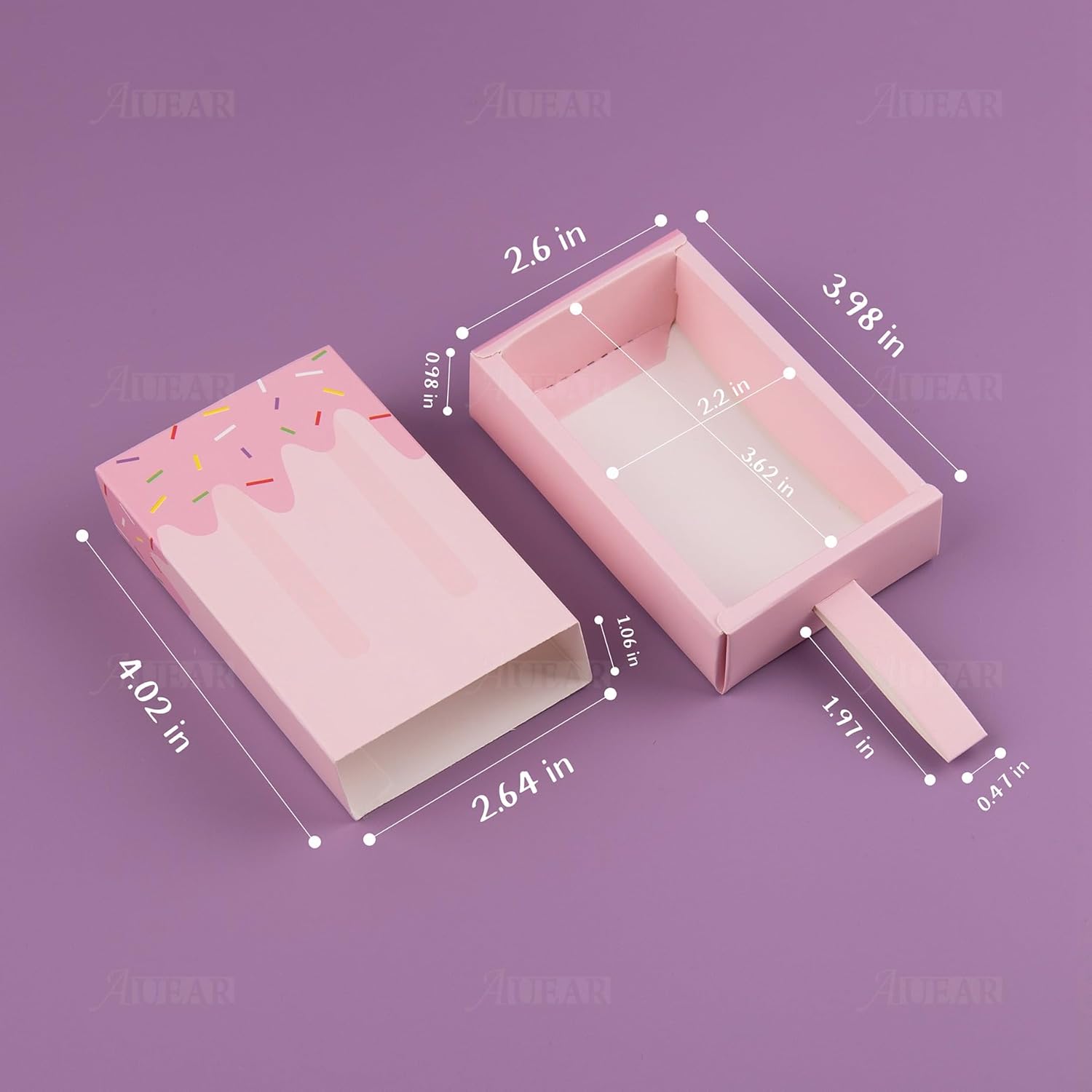 AUEAR 12 Pack Popsicle Shape Candy Gift Box