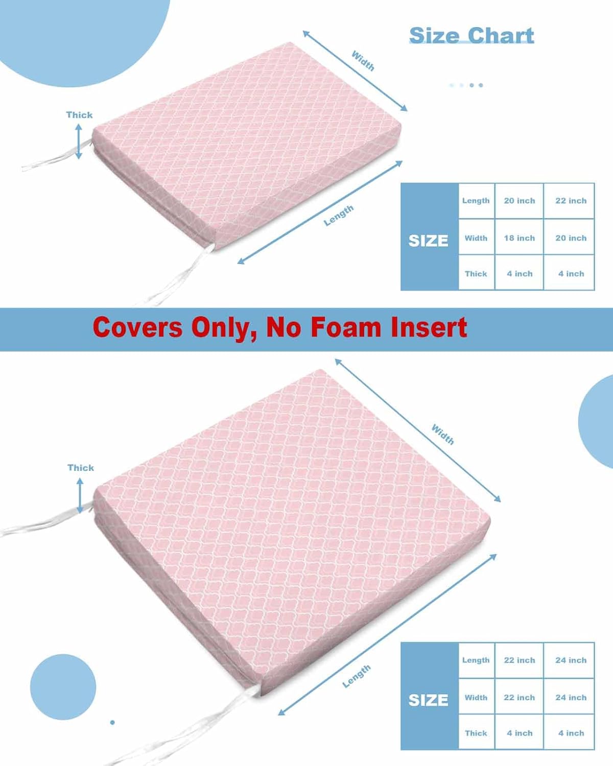 Shine-Home Contemporary Waterproof Cushion Covers 2 Pack