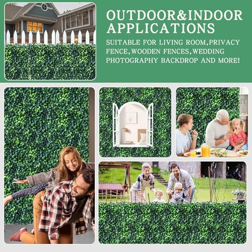 12pcs 10x10 Inch Grass Wall Panels Backdrop for Privacy