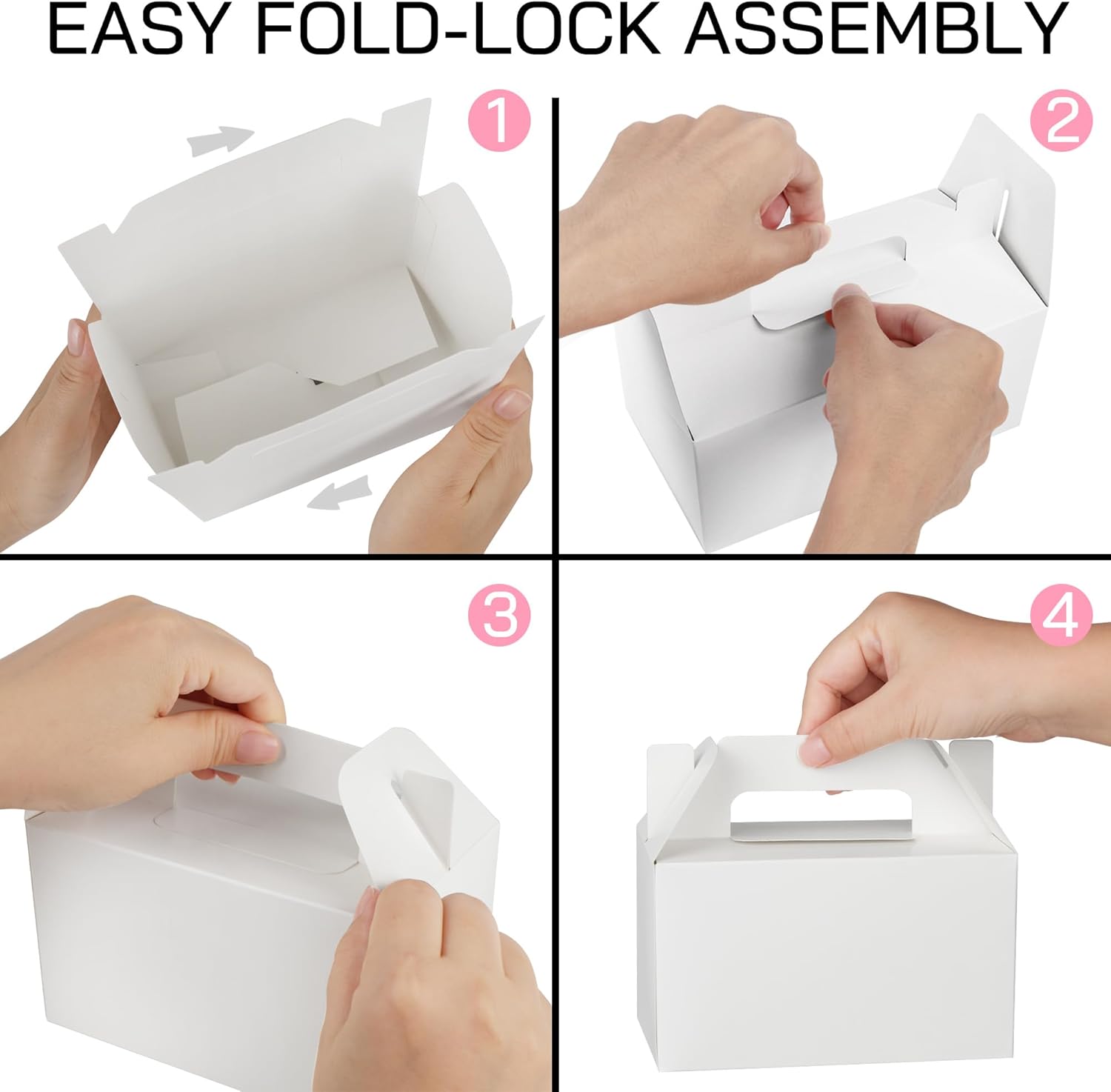 LotFancy 24 Pack White Party Favor Treat Boxes