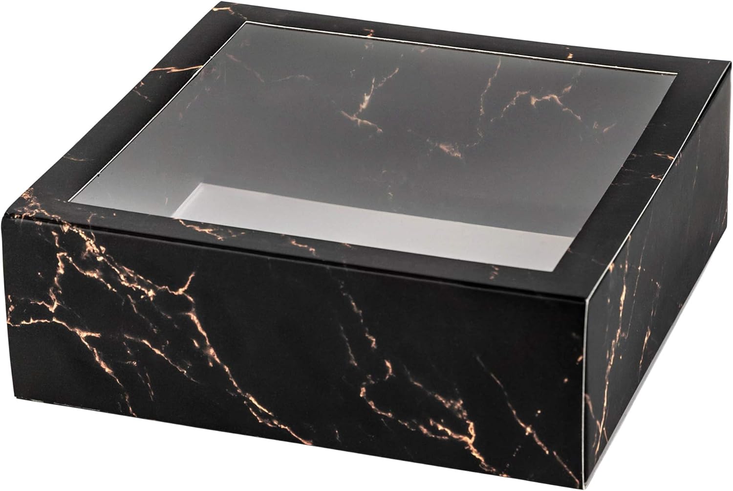 Hammont Clear Window Gift Boxes 6 Pack Square 6x6x2 Inch