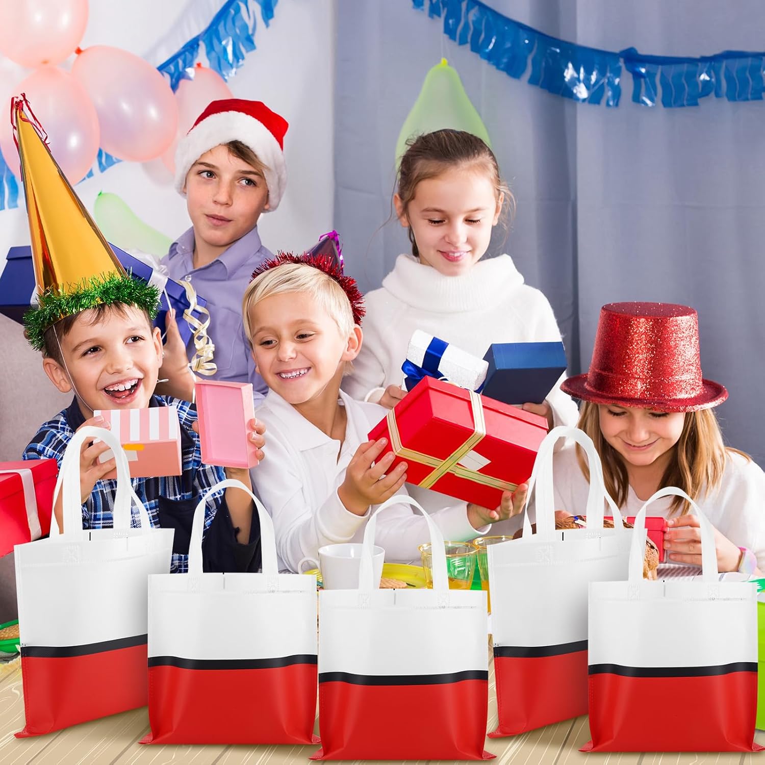 Joottuan 24 Pcs Cartoon Party Favor Gift Bags with Handle