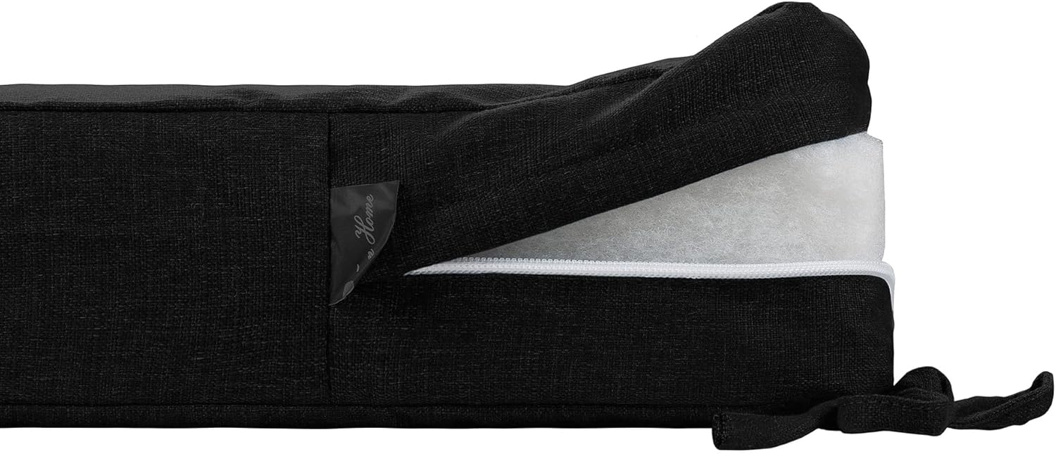 FUNHOME Outdoor Bench Cushion Cover Black