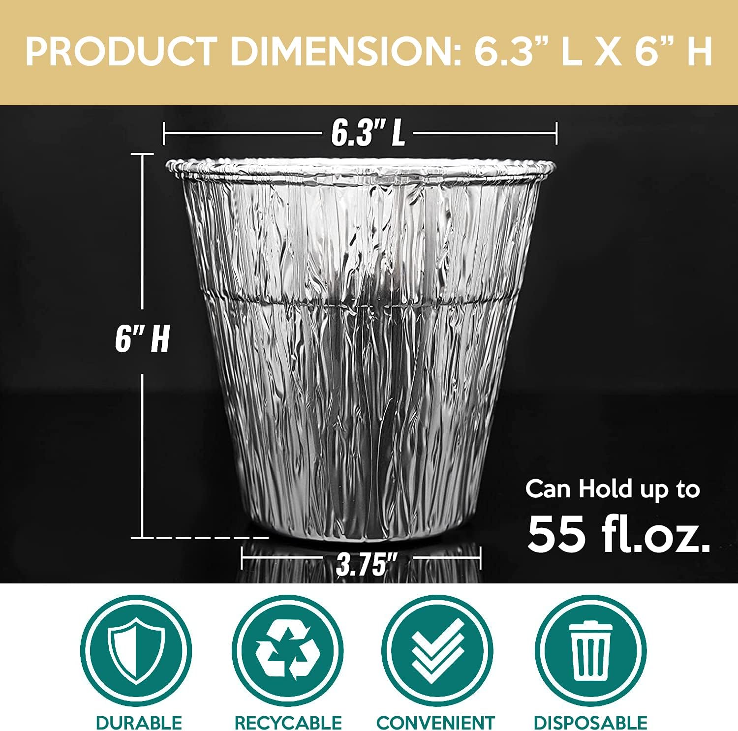 15 Pack Grease Bucket Liner for Pit Boss Grills 67292