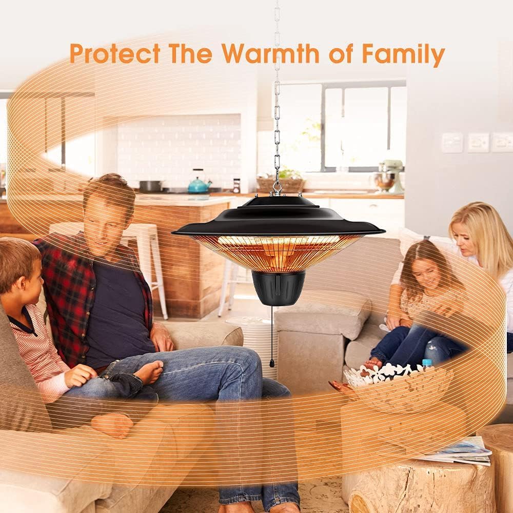 TRUSTECH Hanging Patio Heater 1500W Infrared