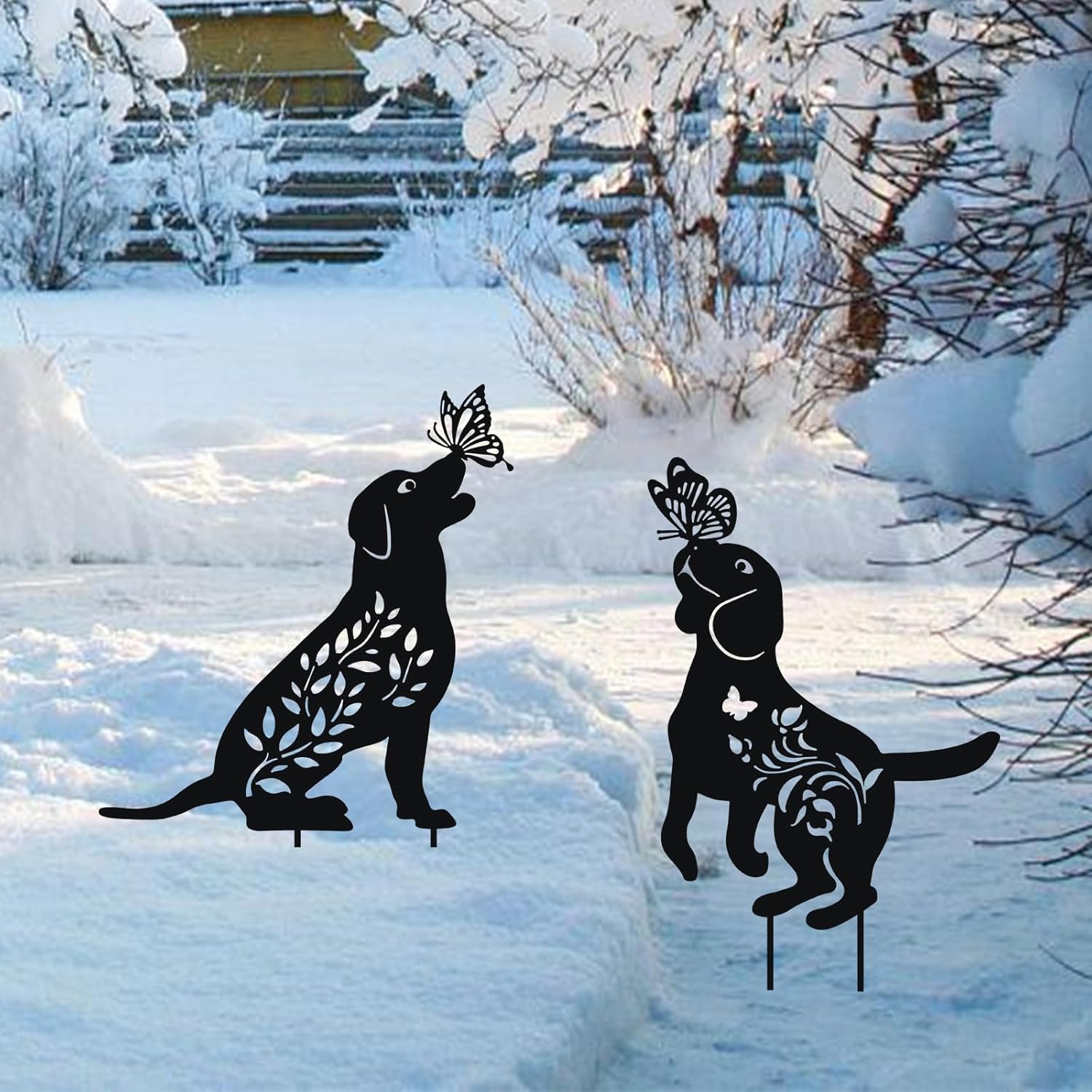 Wonder Garden Metal Dog Decor 2 Pack Garden Stakes