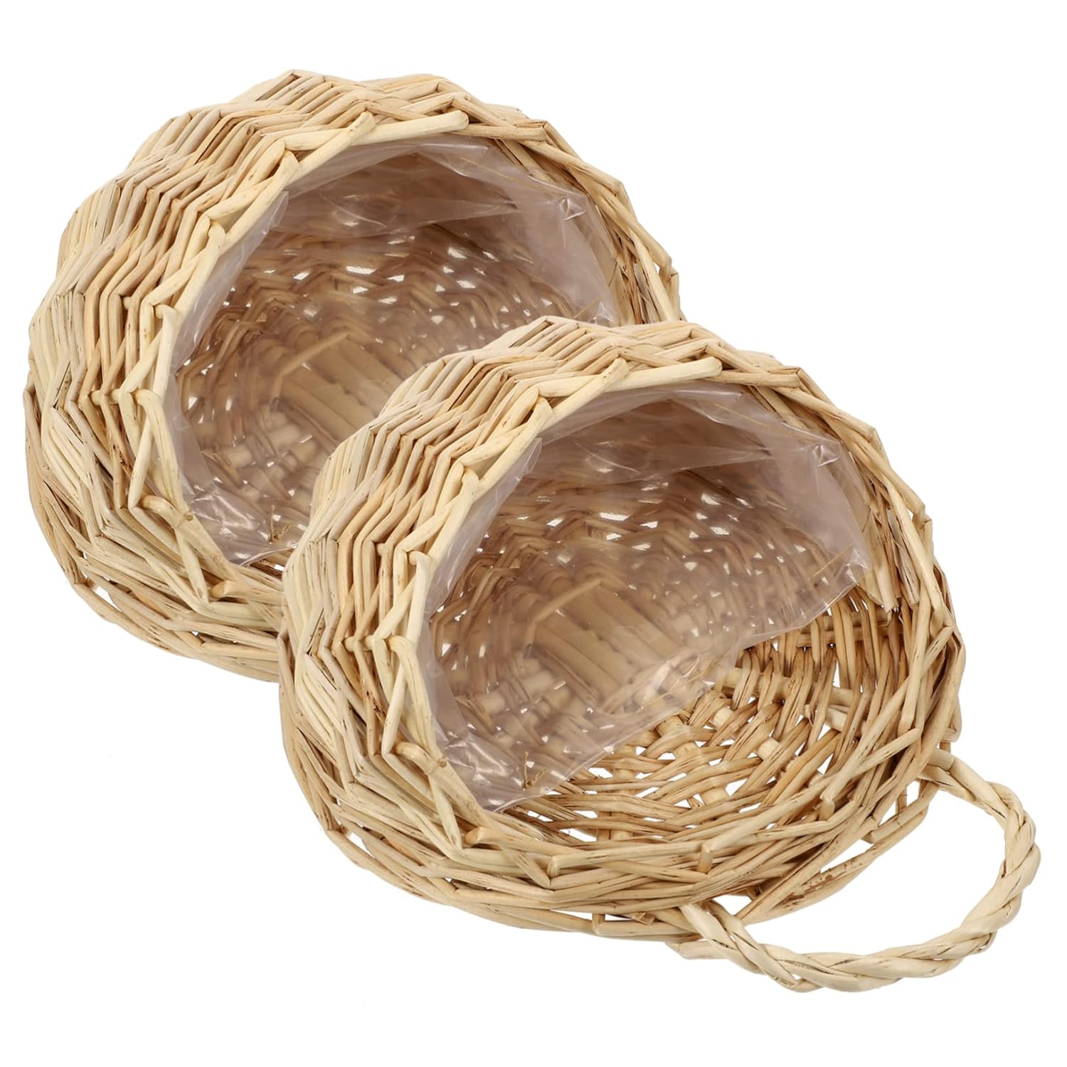 Hoement 2pcs Woven Hanging Planter Basket for Home Decor