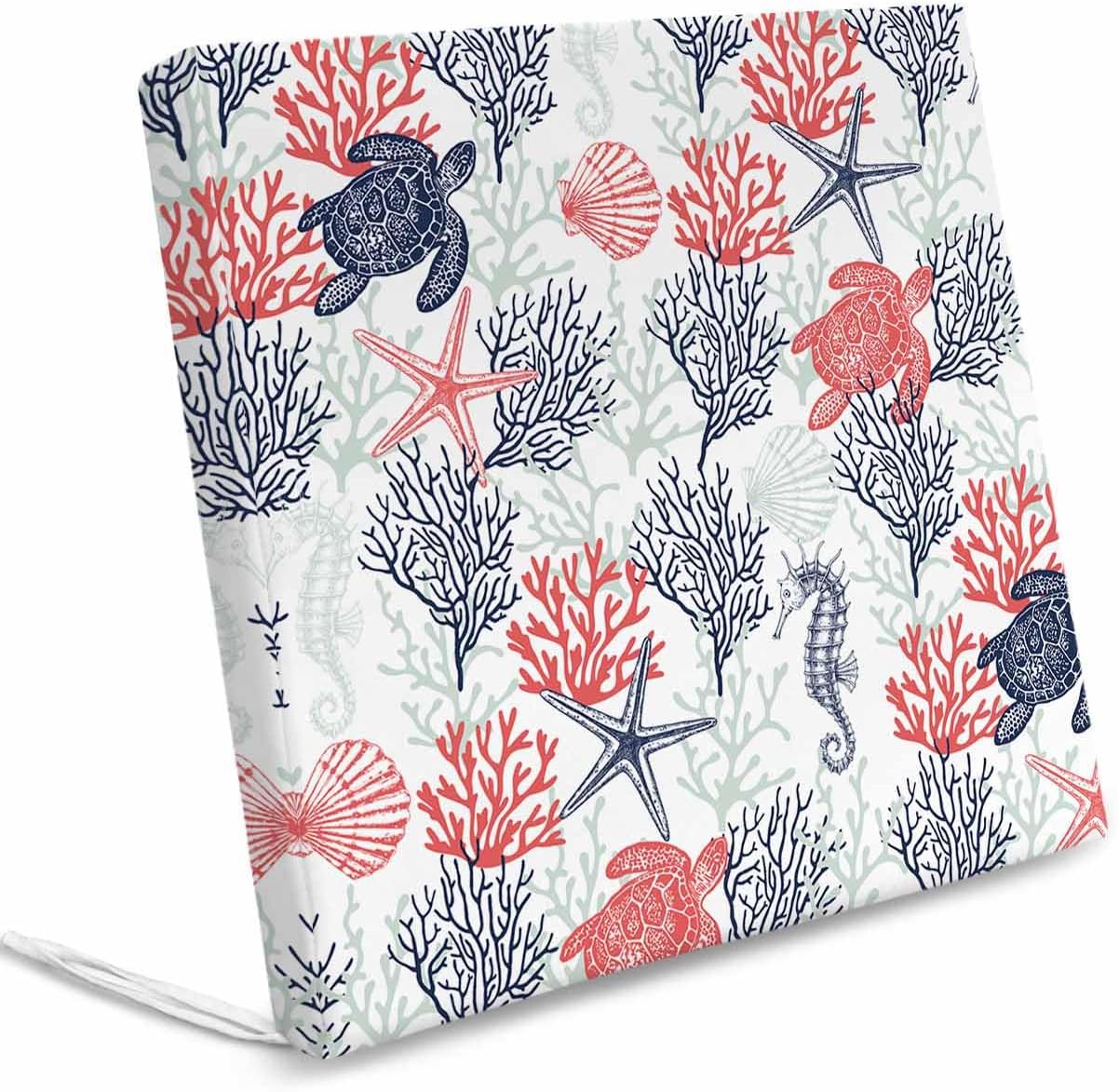 Red Navy Sea Turtle Waterproof Cushion Covers 4 Pack