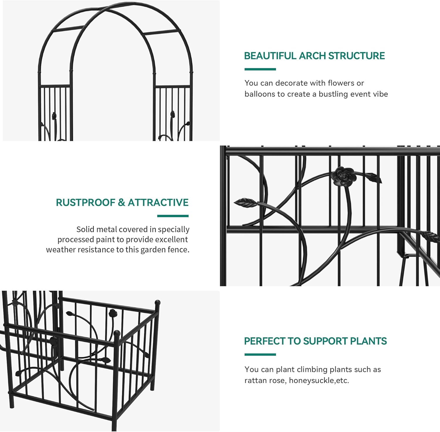 Yitahome Garden Arbor with Planter Boxes