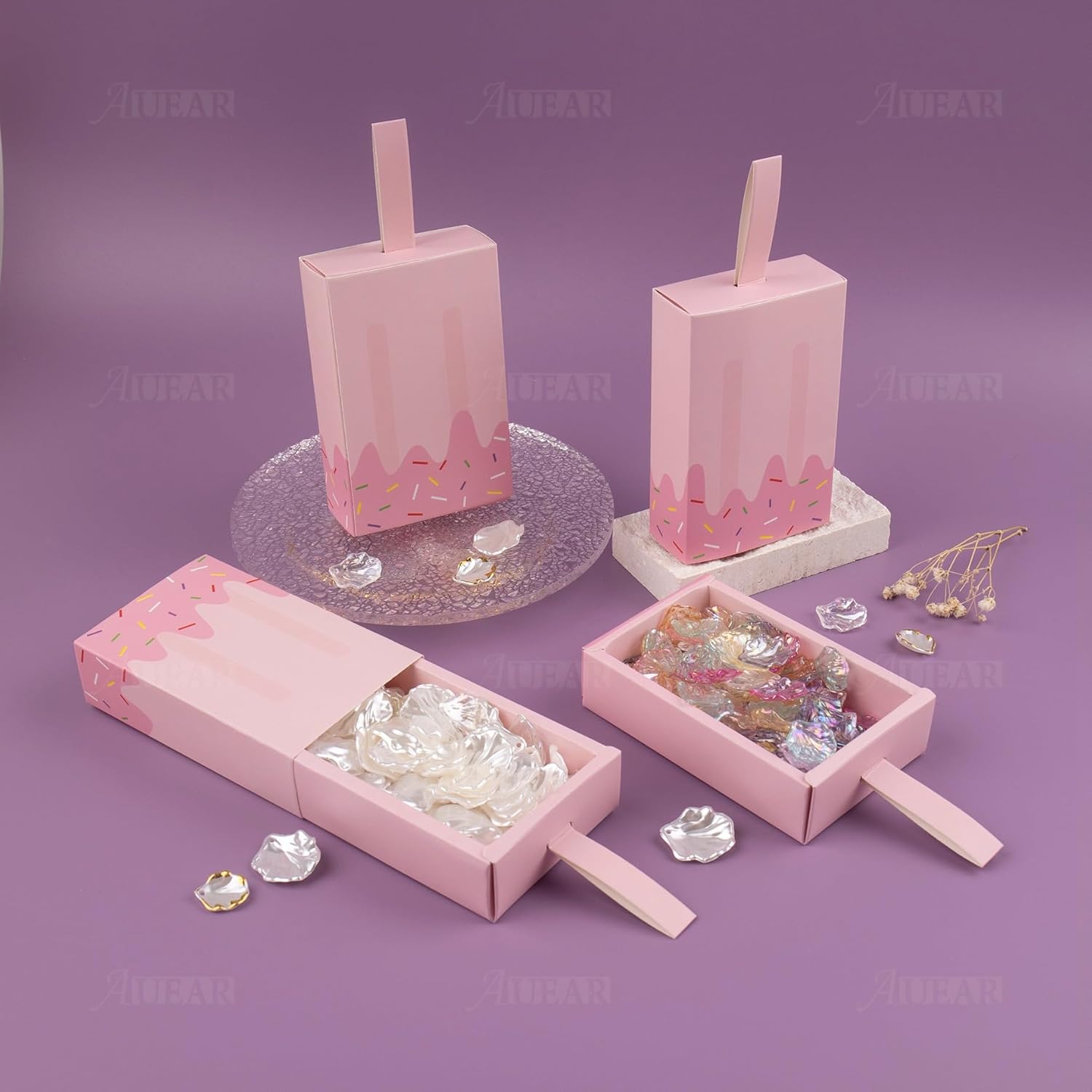 AUEAR 12 Pack Popsicle Shape Candy Gift Box