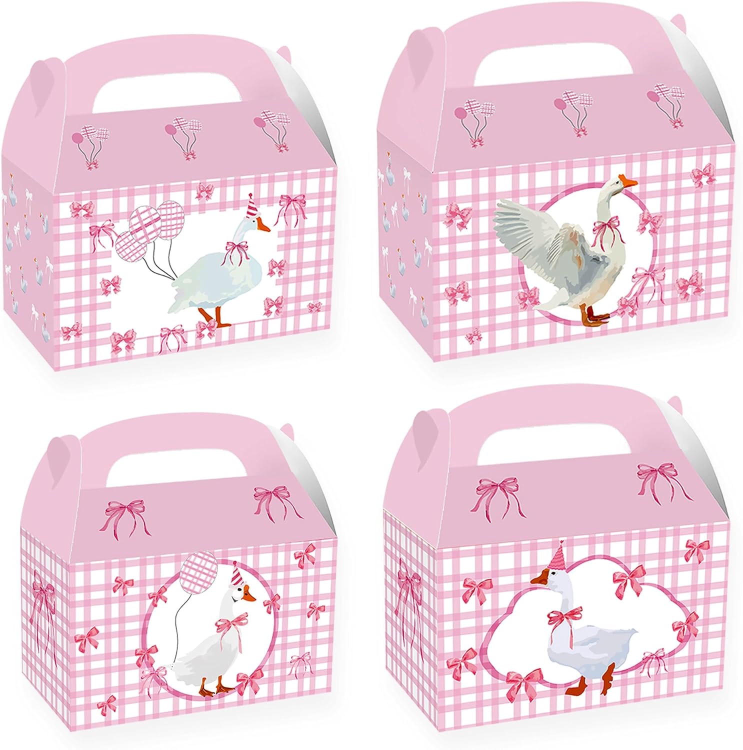 BACH AND BOUJEE 12PCS Pink Silly Goose Treat Boxes