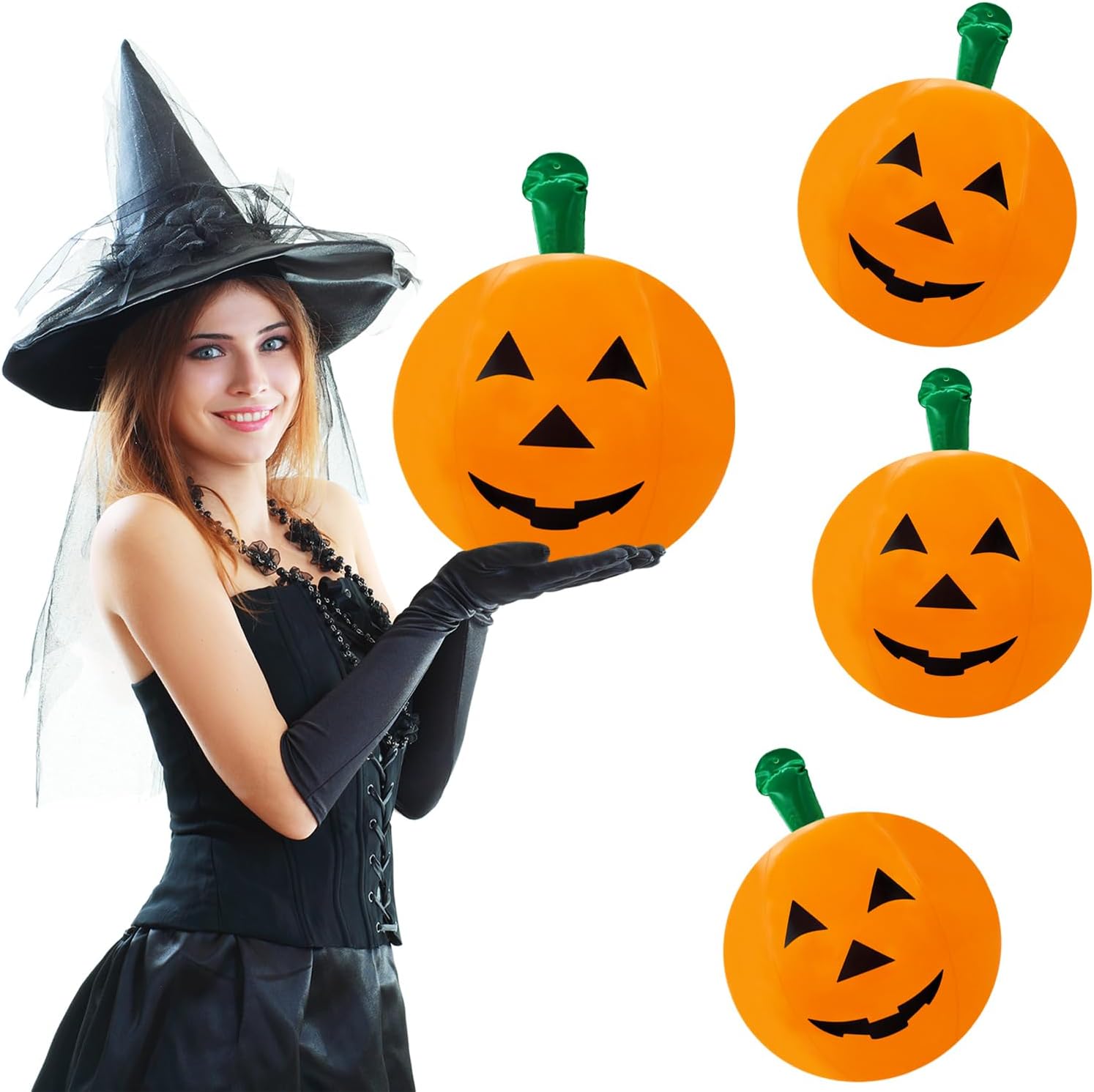Halloween Pumpkin Inflatable Decorations 3-Pack