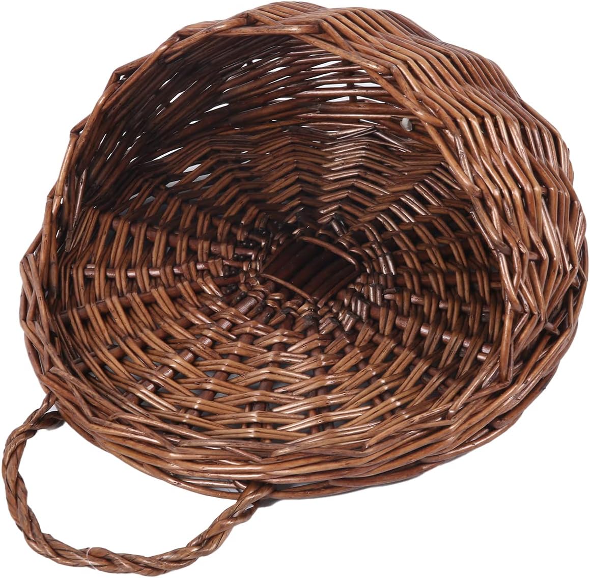 JJSQ Handmade Woven Wicker Hanging Storage Basket Brown 142x118x47 Inch