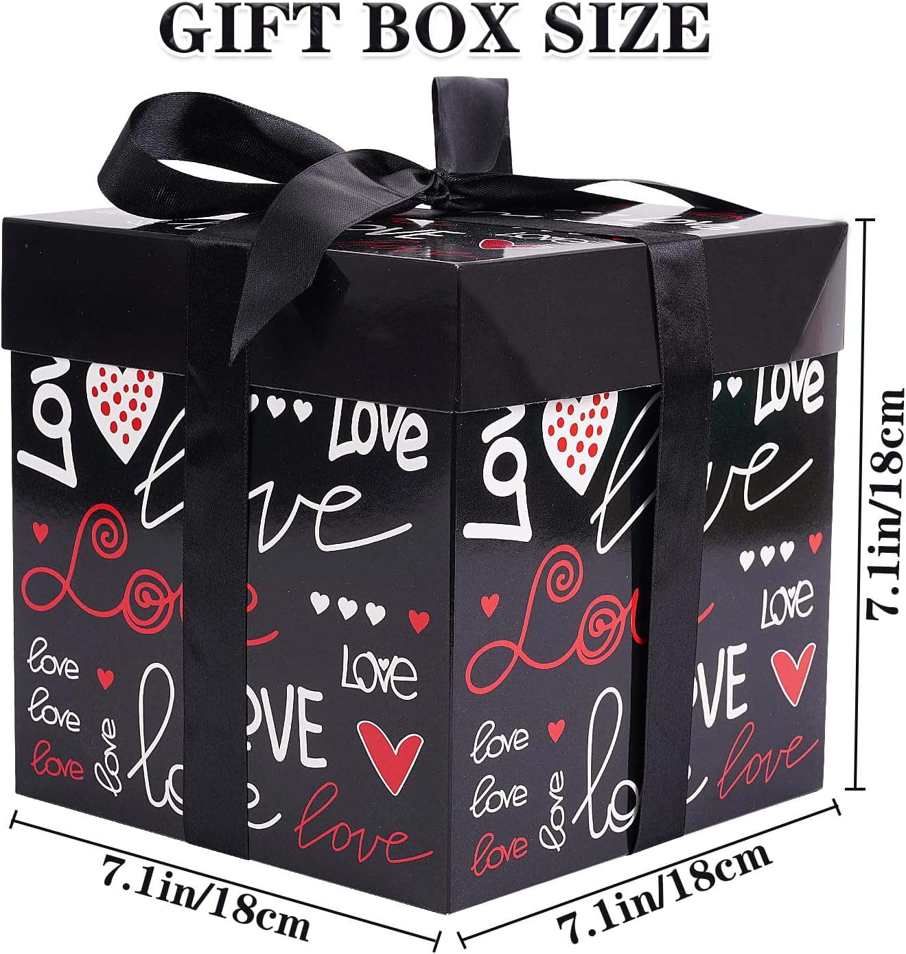 Jaywayang 5 Pack Valentine Gift Boxes with Lids and Ribbons