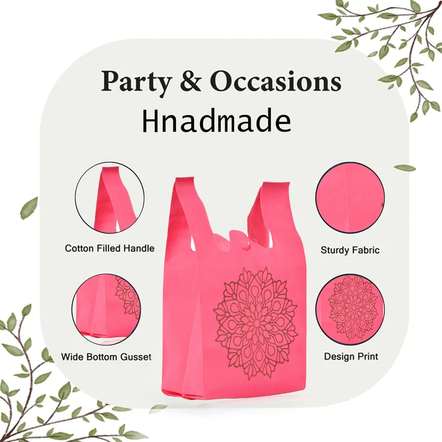 LOVENSPIRE Mandala Print Eco-Friendly Reusable Gift Bags