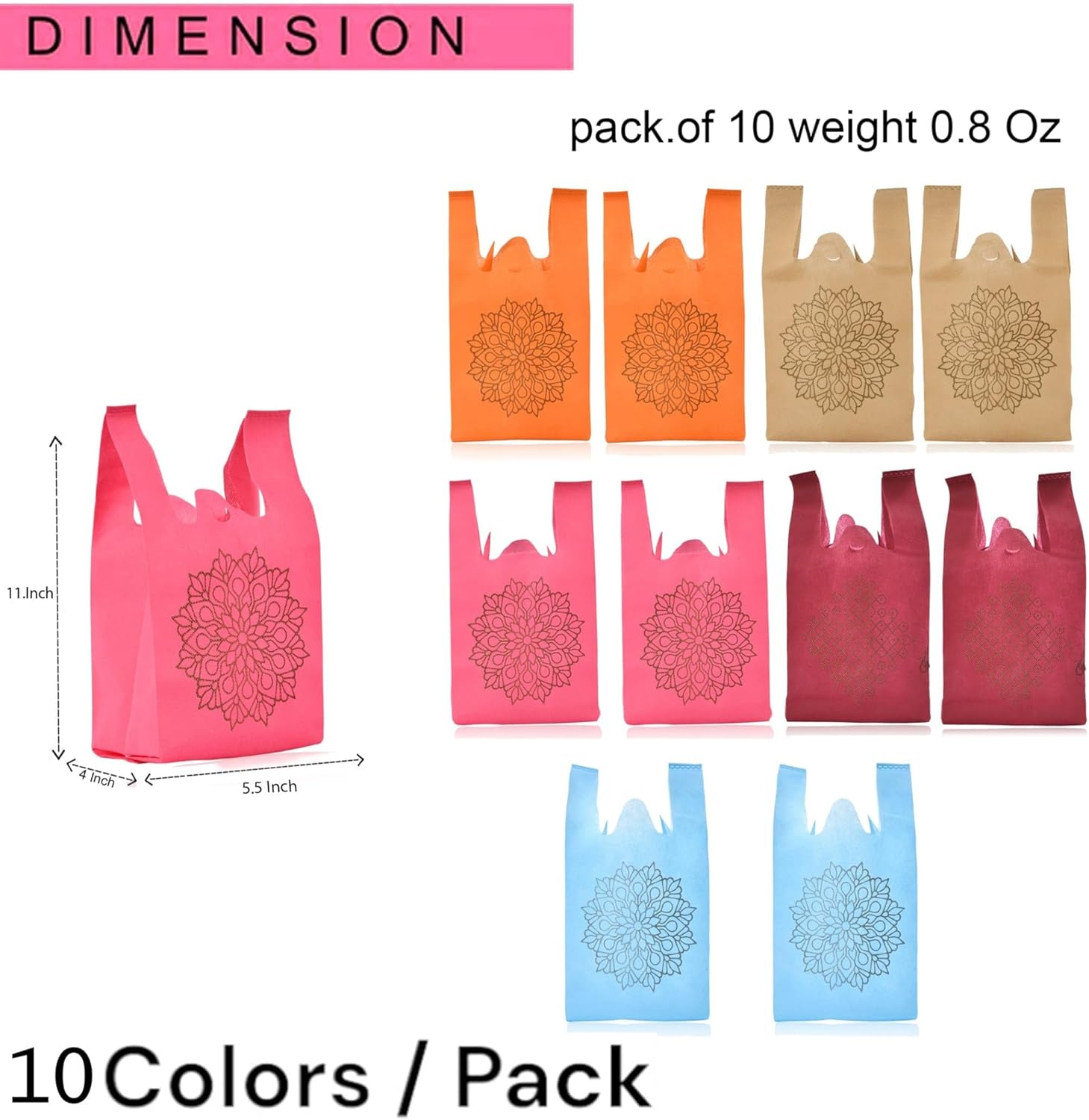 LOVENSPIRE Mandala Print Eco-Friendly Reusable Gift Bags