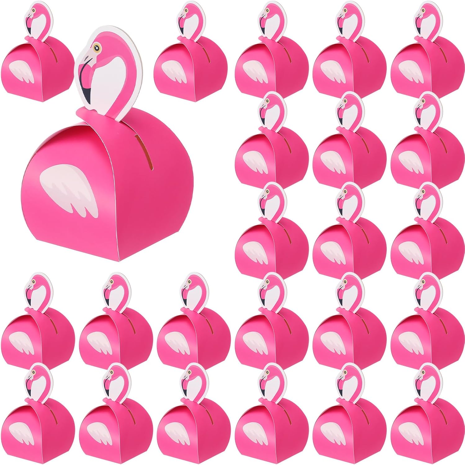 Honoson 24 Pcs Flamingo Gift Boxes for Tropical Parties