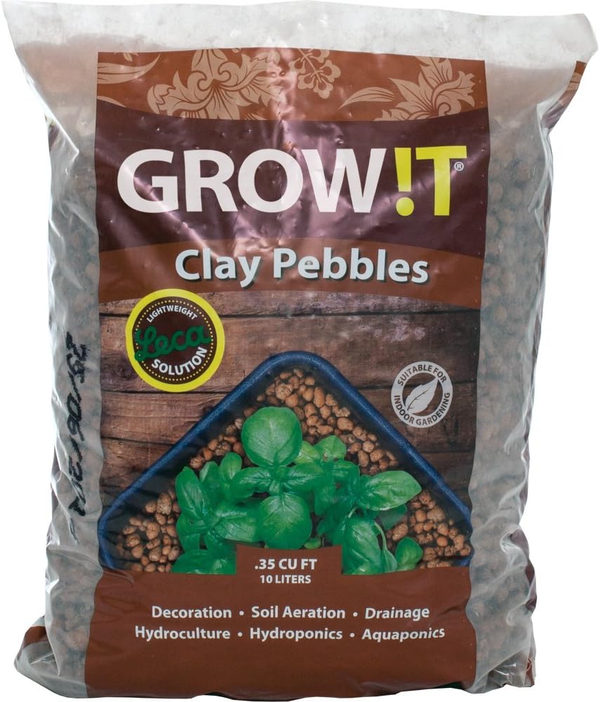 Hydrofarm GROWT Clay Pebbles 10 Liter Bag