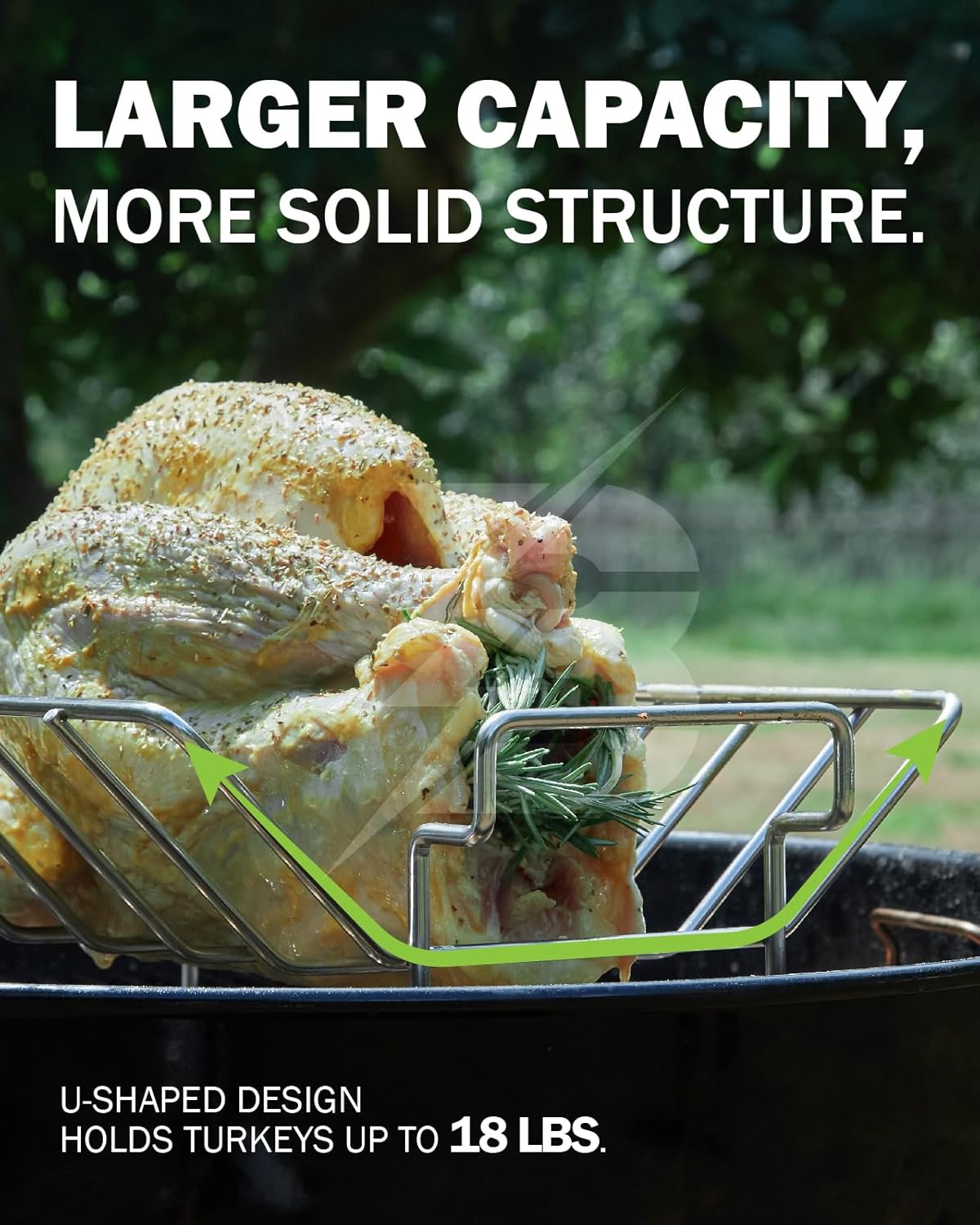 BONPAZ Rib and Roast Rack for Big Green Egg