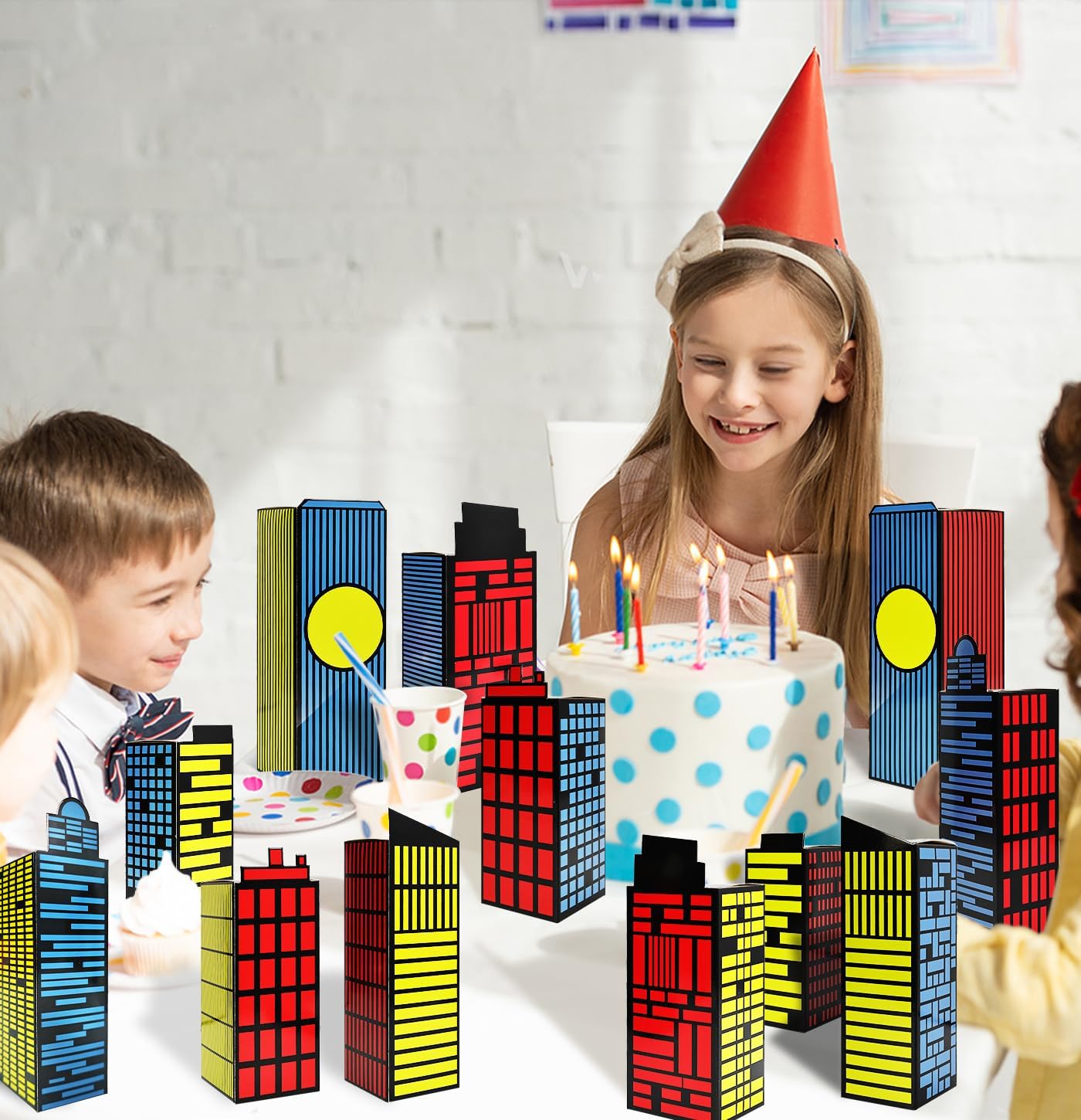 MUNILAIL 12 Pcs Hero Party Favor Boxes with City Design
