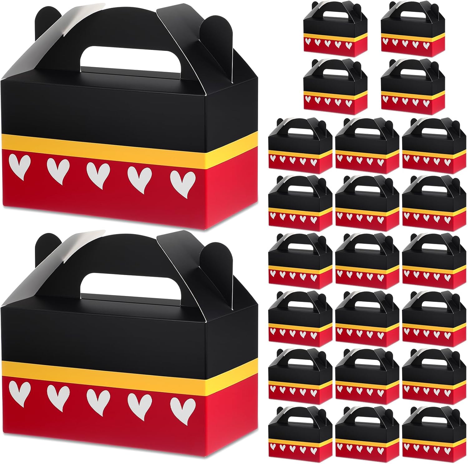 24 Cartoon Mouse Gift Bags with Handle for Birthday Party Favors