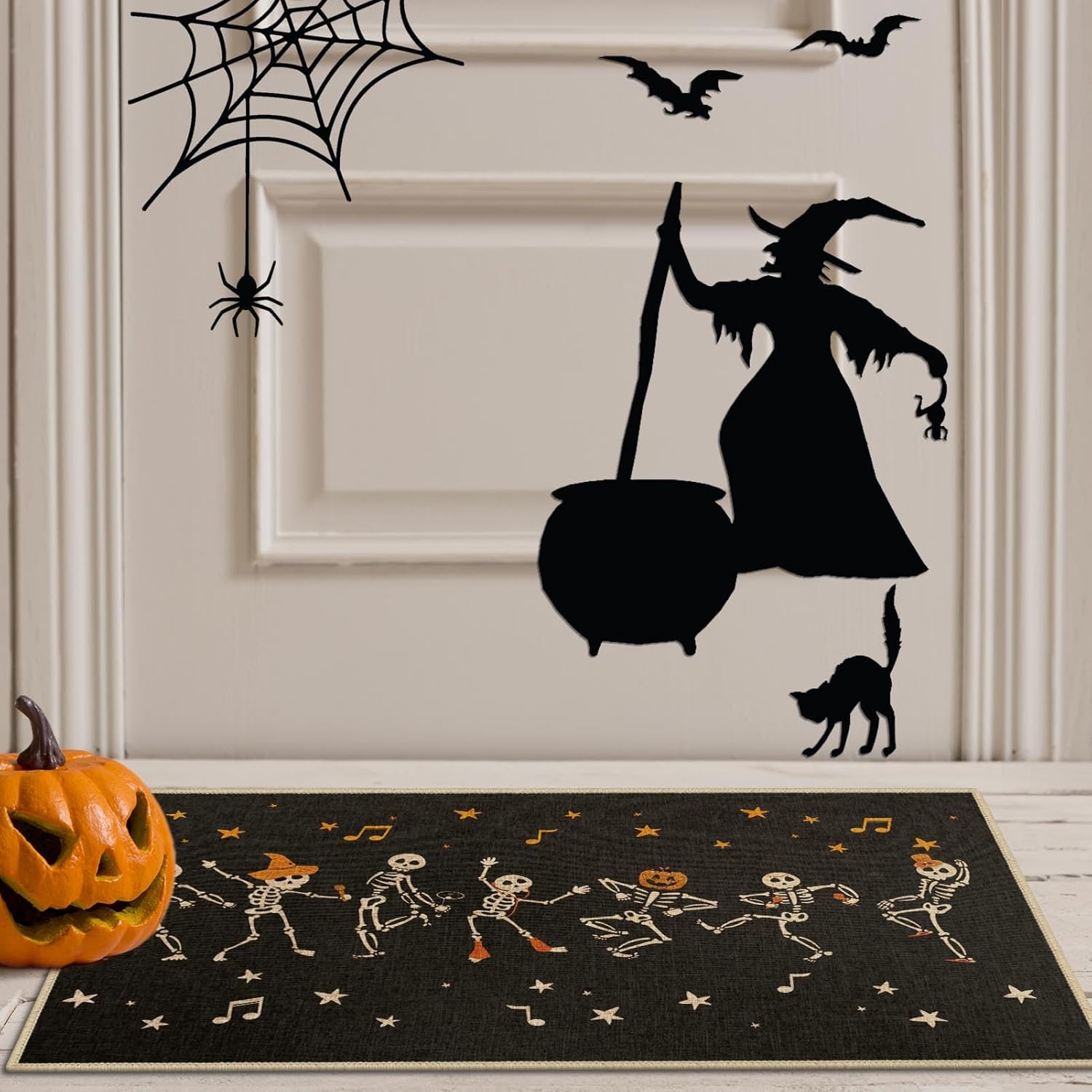 Arttown Halloween Door Mat with Skeletons Design