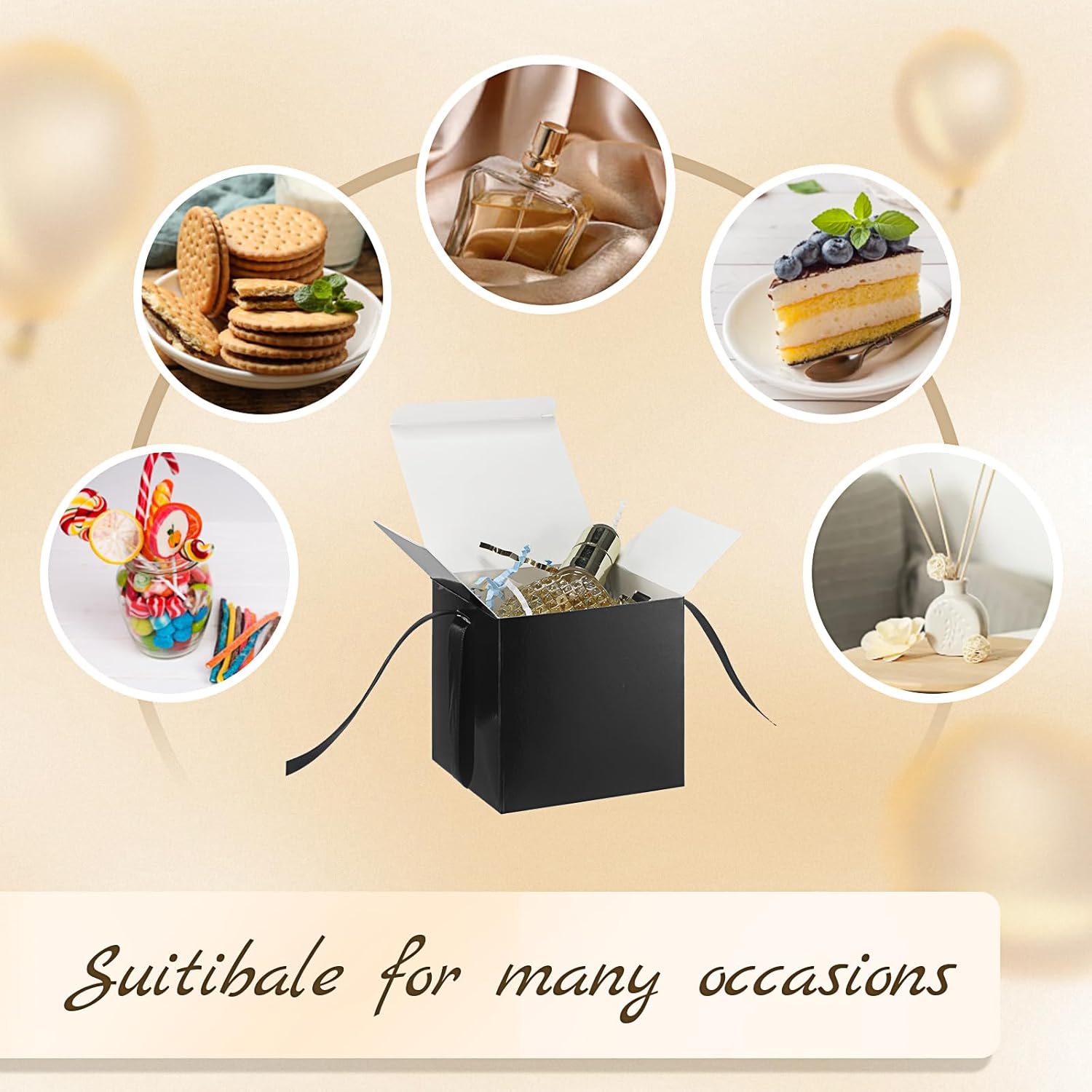48 Pcs 2x2x2 Inch Wedding Gift Boxes with Ribbon