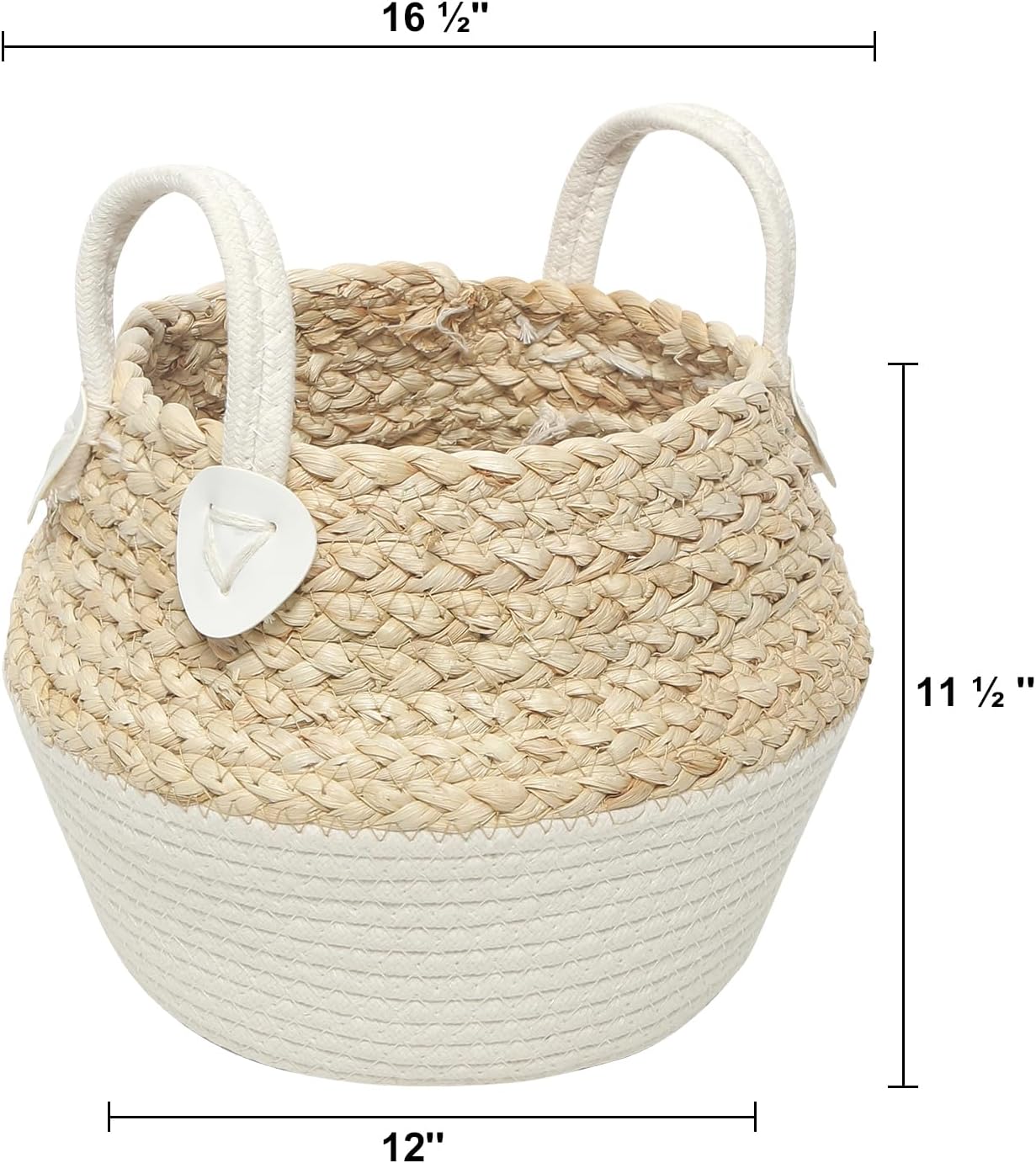 Corn Husk Handwoven Indoor Plant Pot Storage Basket