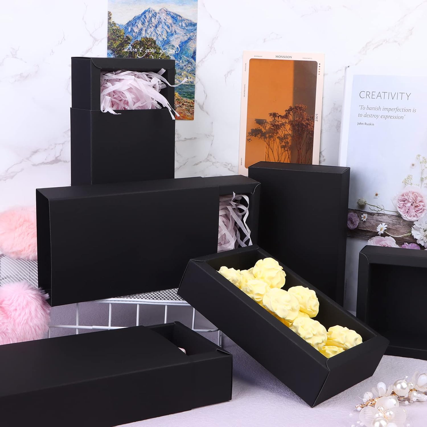 26PCS Rectangle Drawer Kraft Boxes for Party Favor Treats