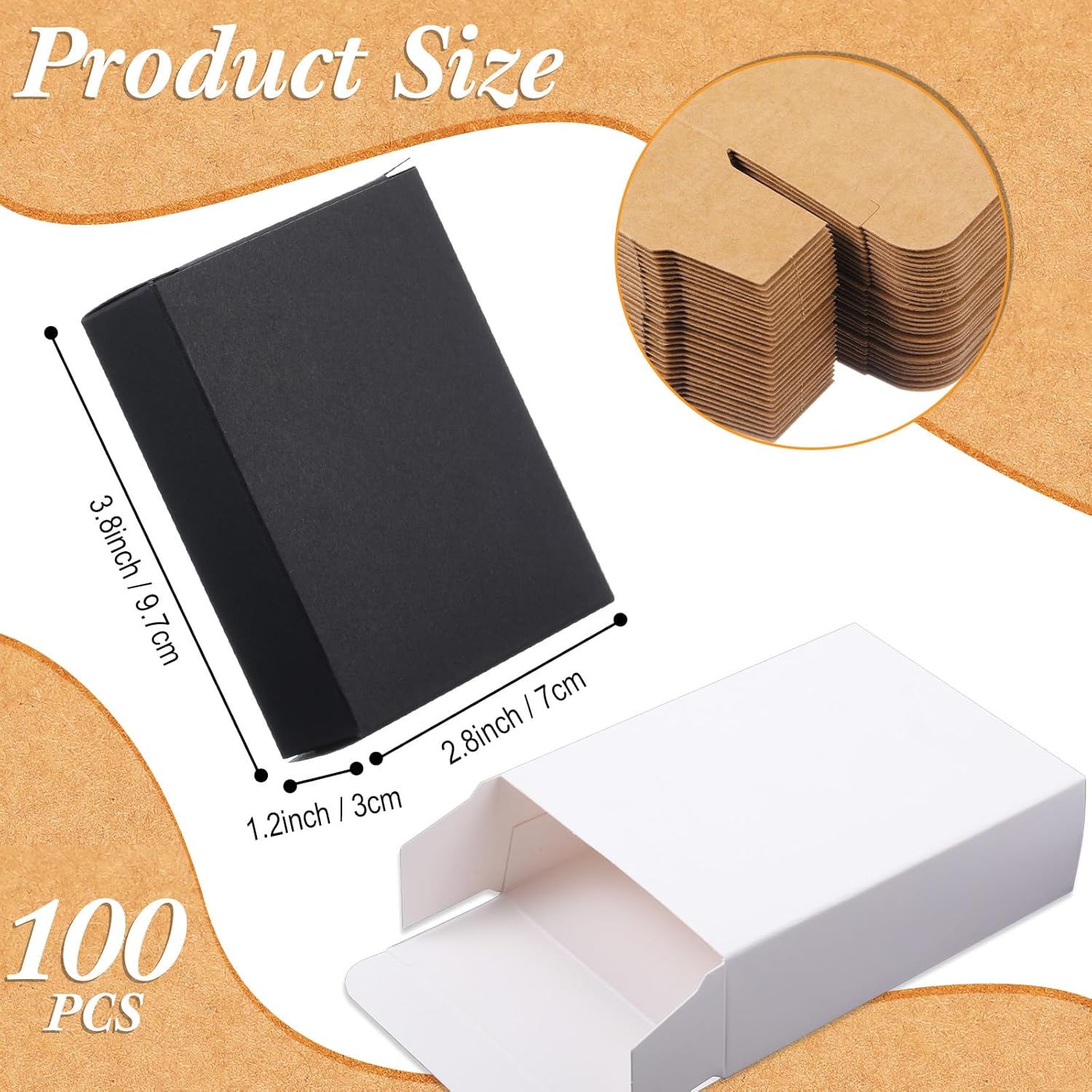Gersoniel 100 Pcs Kraft Soap Boxes for Gifts and Party Favors
