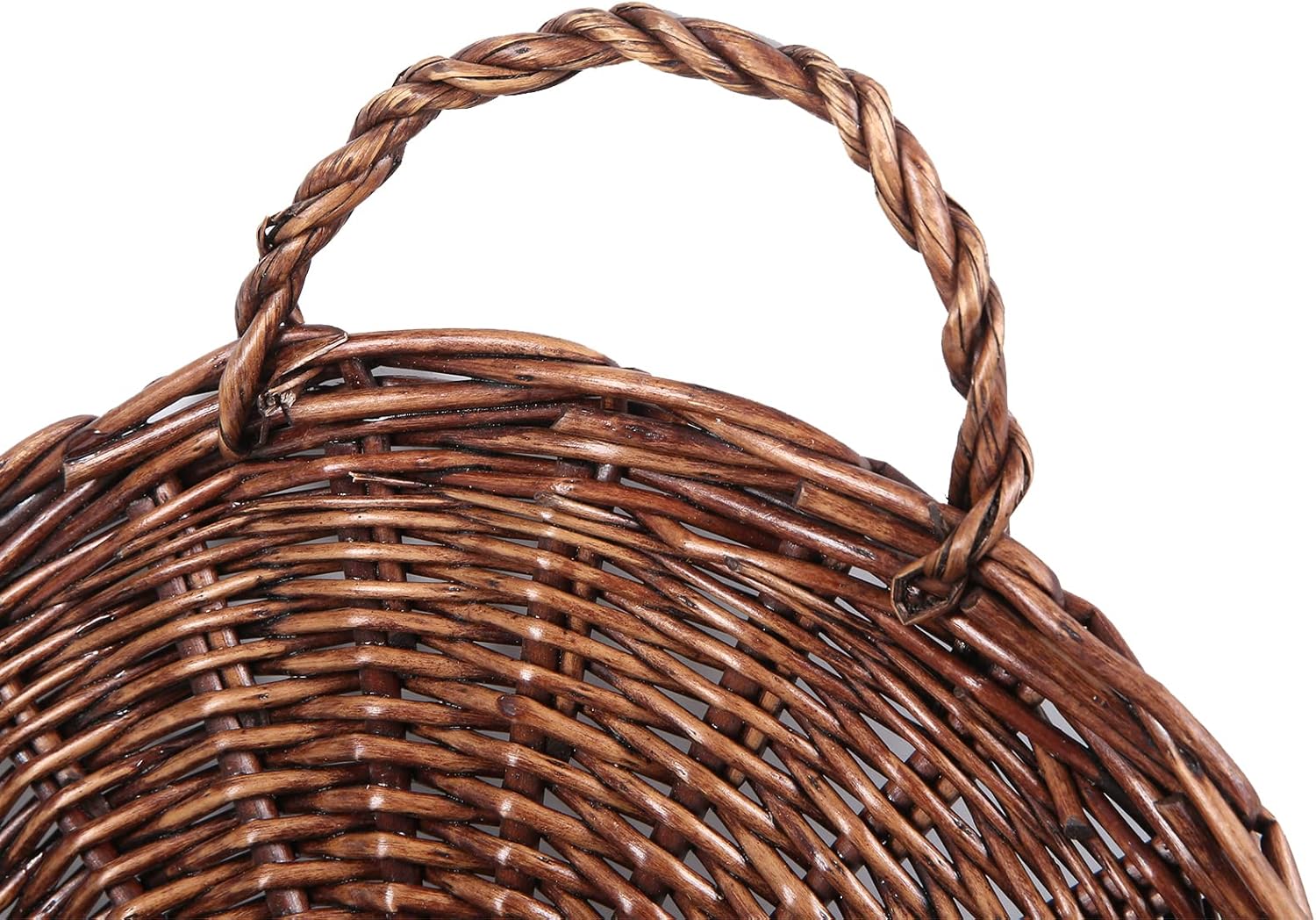 JJSQ Handmade Woven Wicker Hanging Storage Basket Brown 142x118x47 Inch