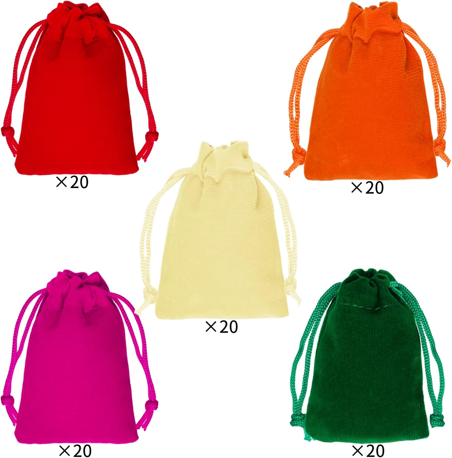 Nydotd Velvet Jewelry Pouches 100pcs 2x28 Inch Drawstring Gift Bags