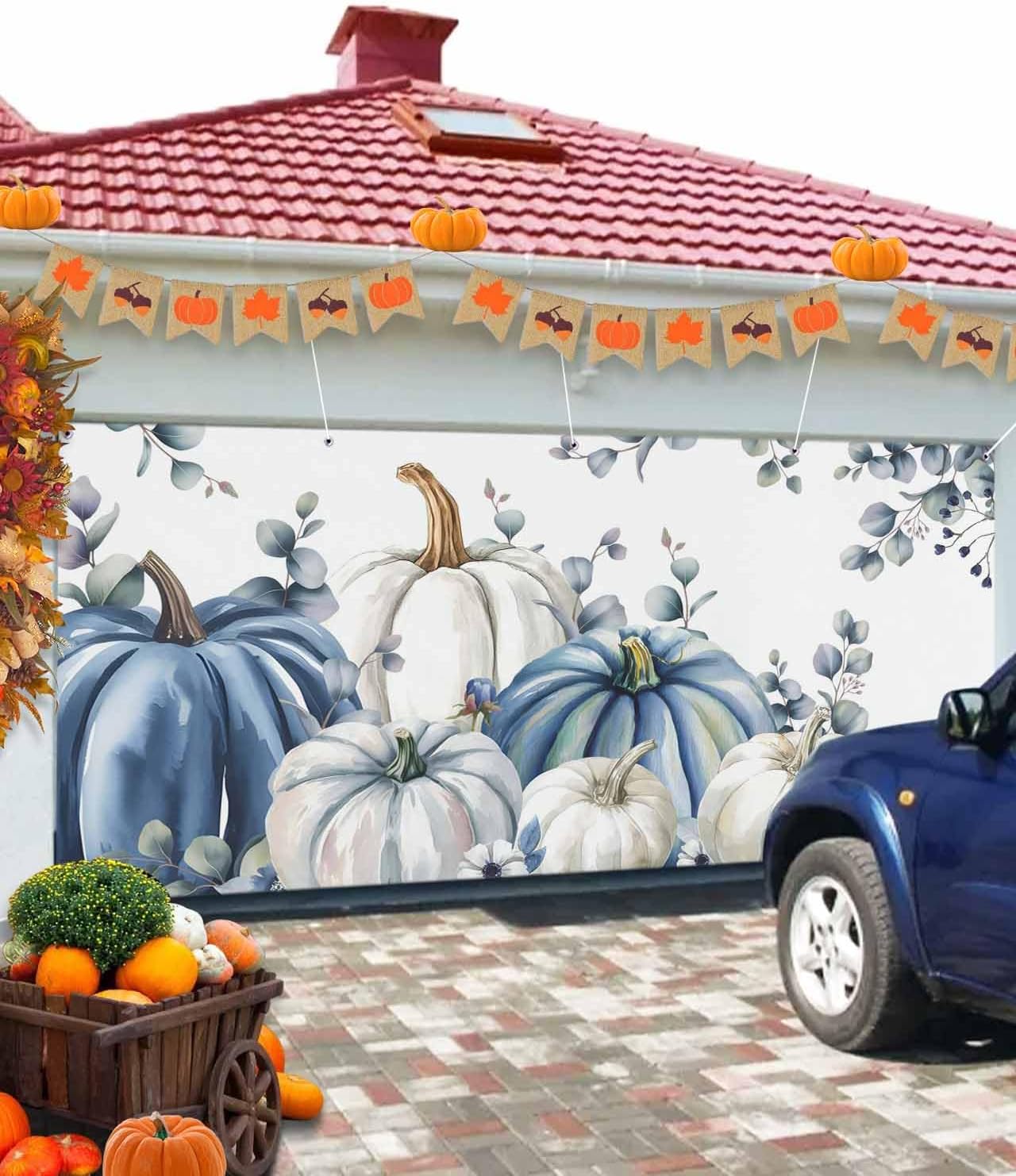 Thanksgiving Garage Door Banner 7x8 ft
