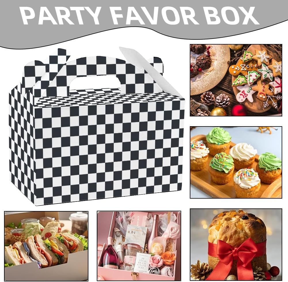Keioy 16pcs Racing Flag Gift Bags Race Car Theme Party Favors