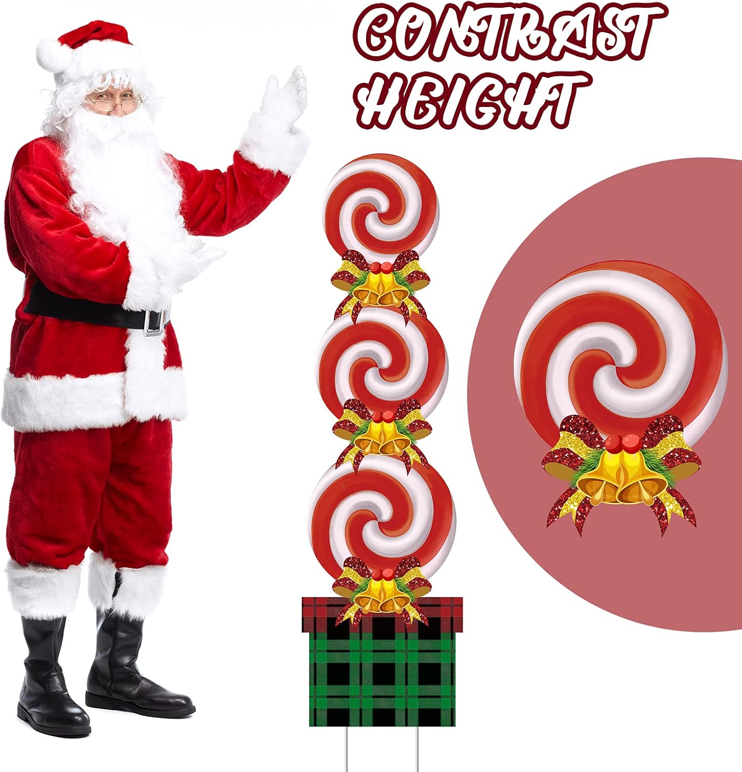 Queekay Christmas Candy Decorations Outdoor Set