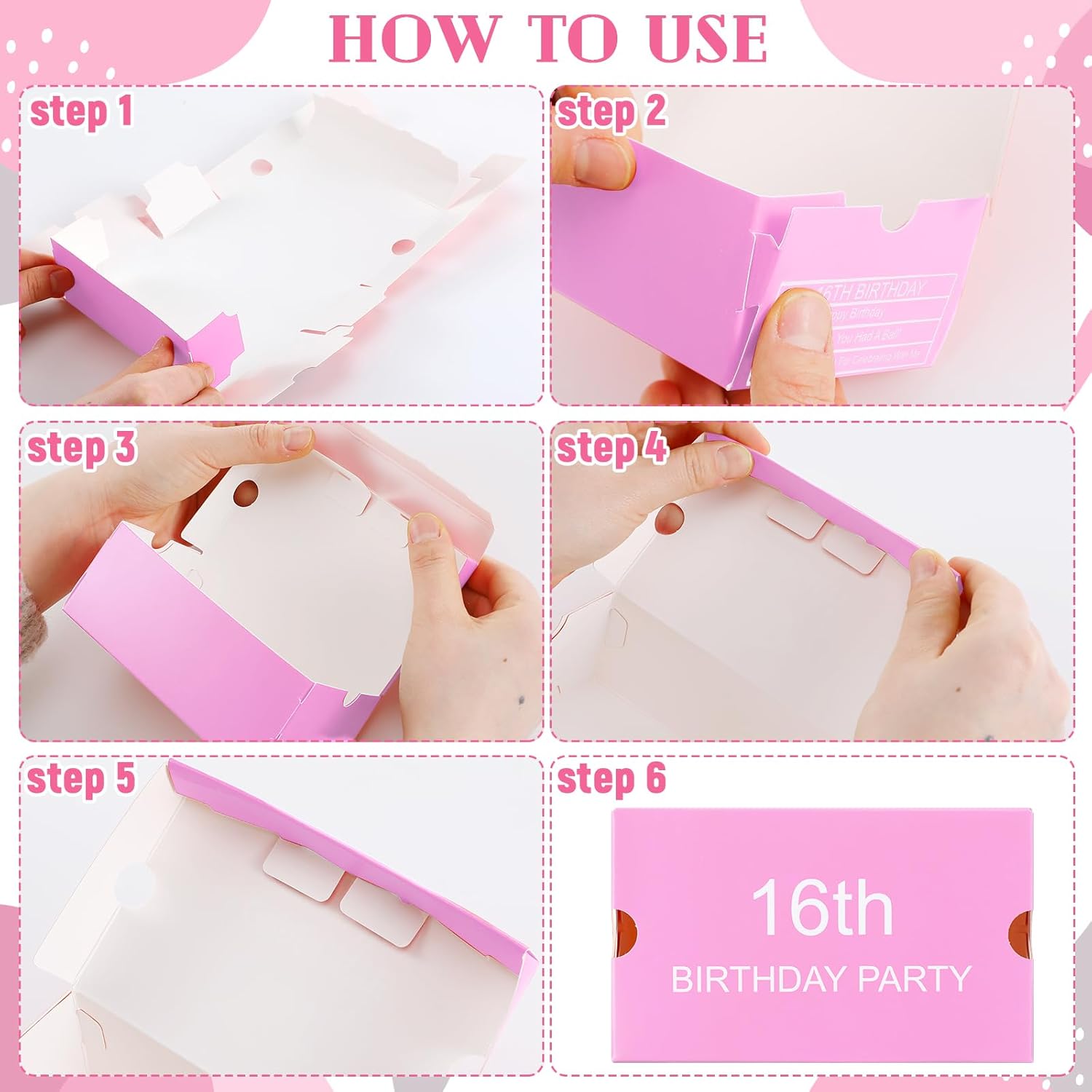 Gueevin 24 Pcs Mini Sneaker Gift Boxes Pink Party Decorations