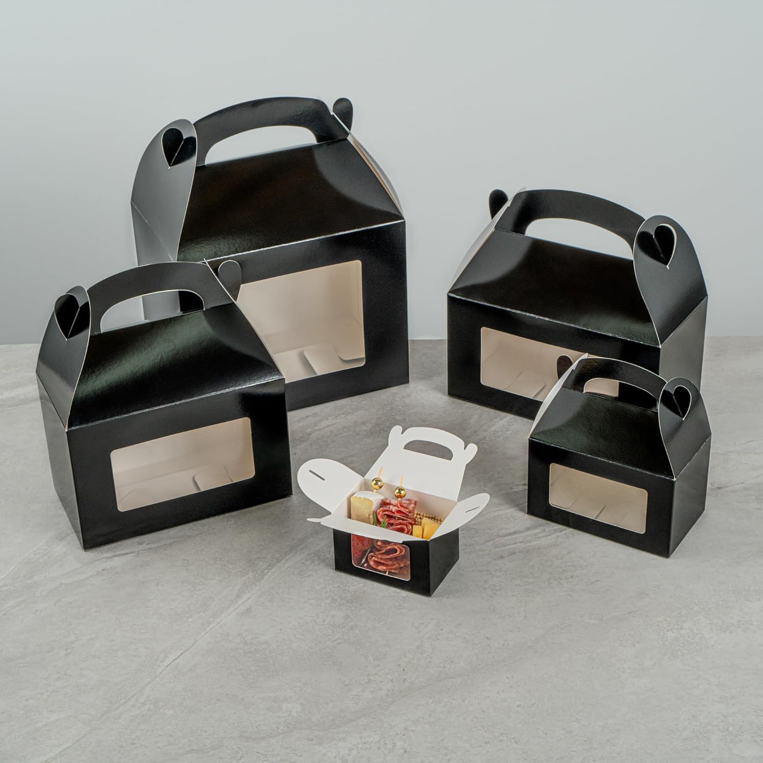 Restaurantware Bio Tek 4x25x25 Inch Gable Boxes 25 Pack