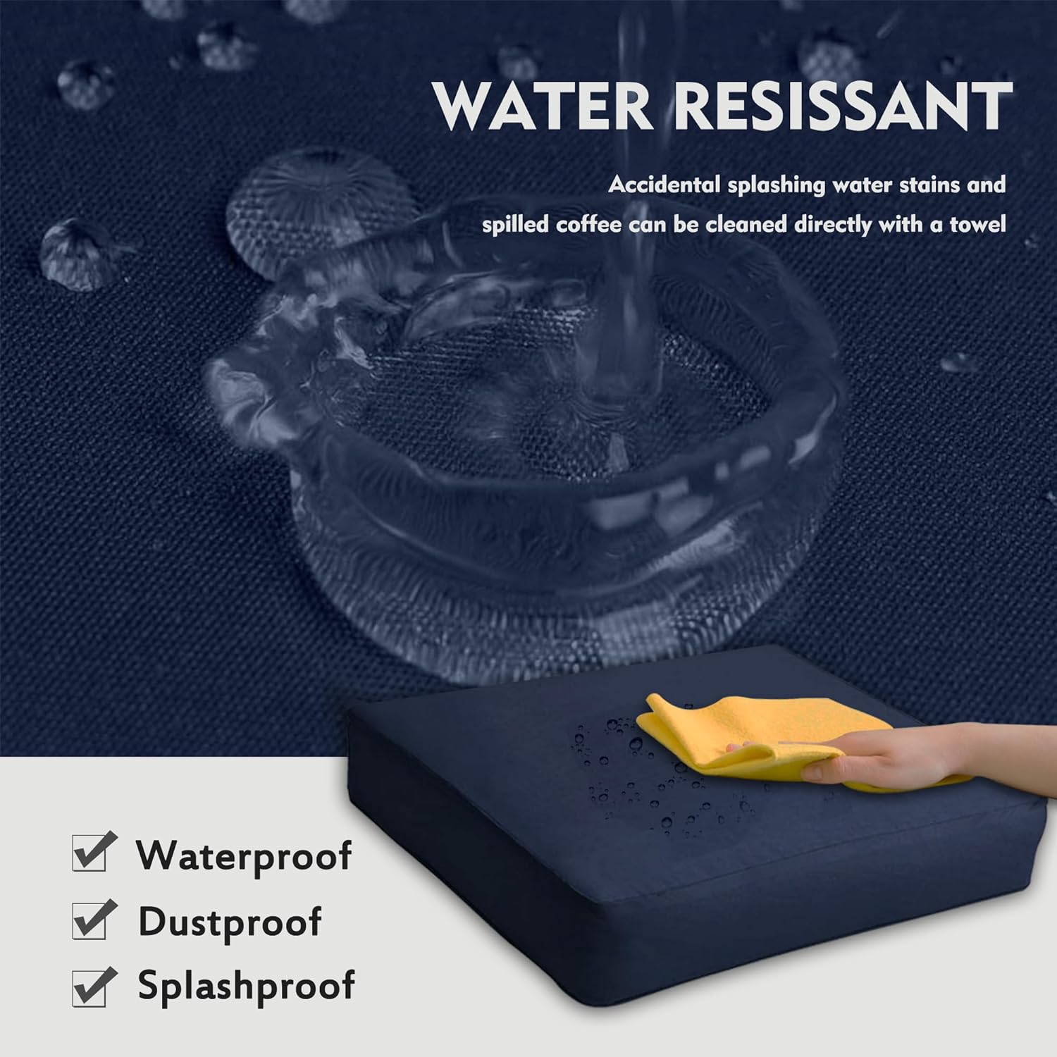 Sqodok Deep Outdoor Cushion Covers 4PCS Set