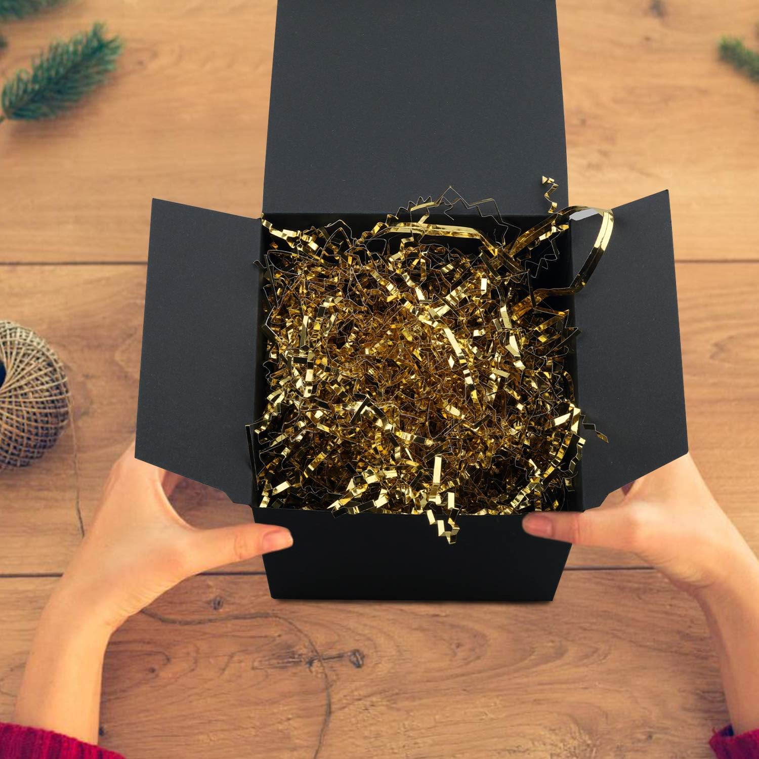15 Pcs Black Gift Boxes with Lids for Wedding and Birthday