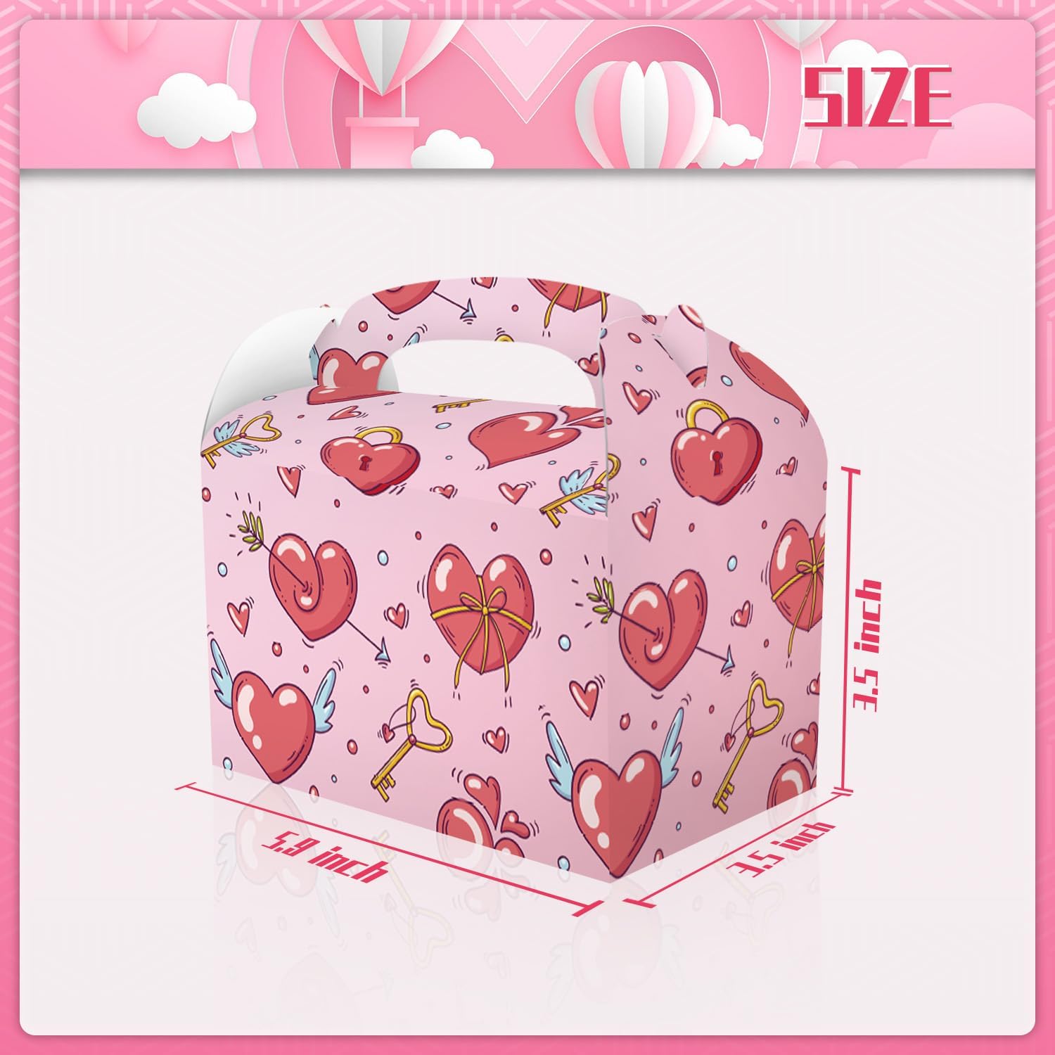 CPTBAG 12 Pack Heart Shaped Gift Boxes